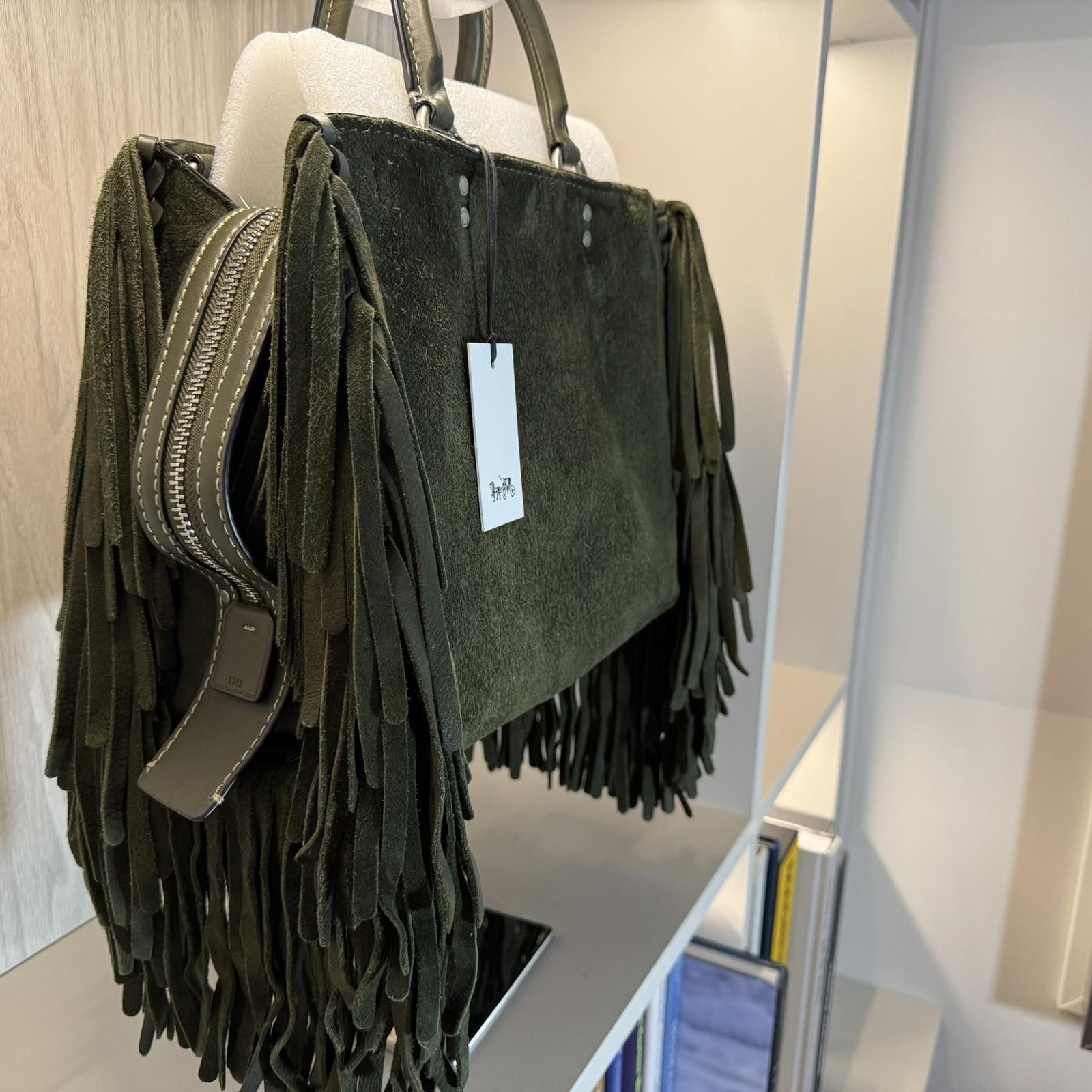 Coach NWT Coach 1941 Suede Fringe Rogue 31 Bag - Fern Size ONE SIZE - 2 Thumbnail