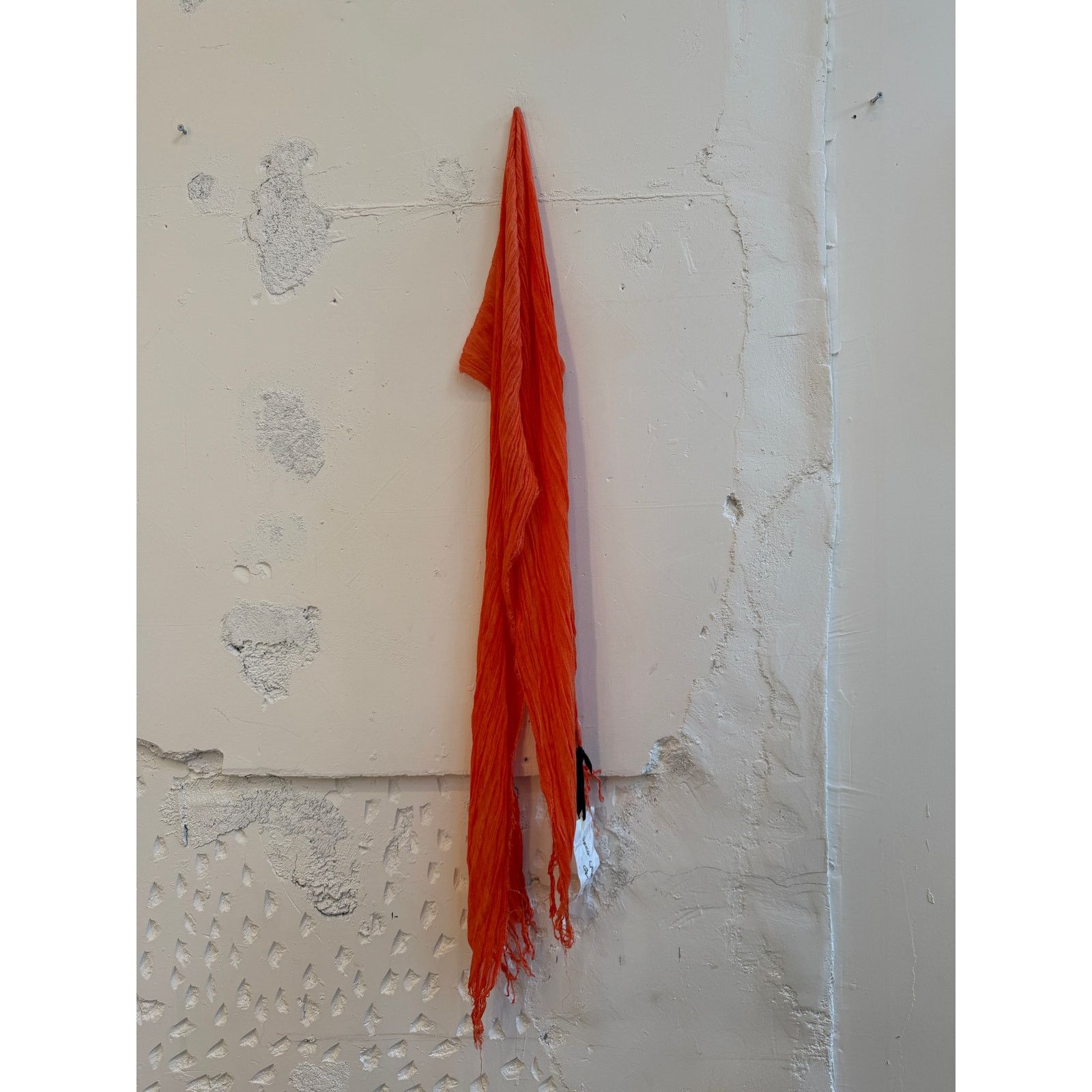 Greg Lauren Greg Lauren SAMPLE Orange Cotton Fringe Scarf Size ONE SIZE - 1 Thumbnail