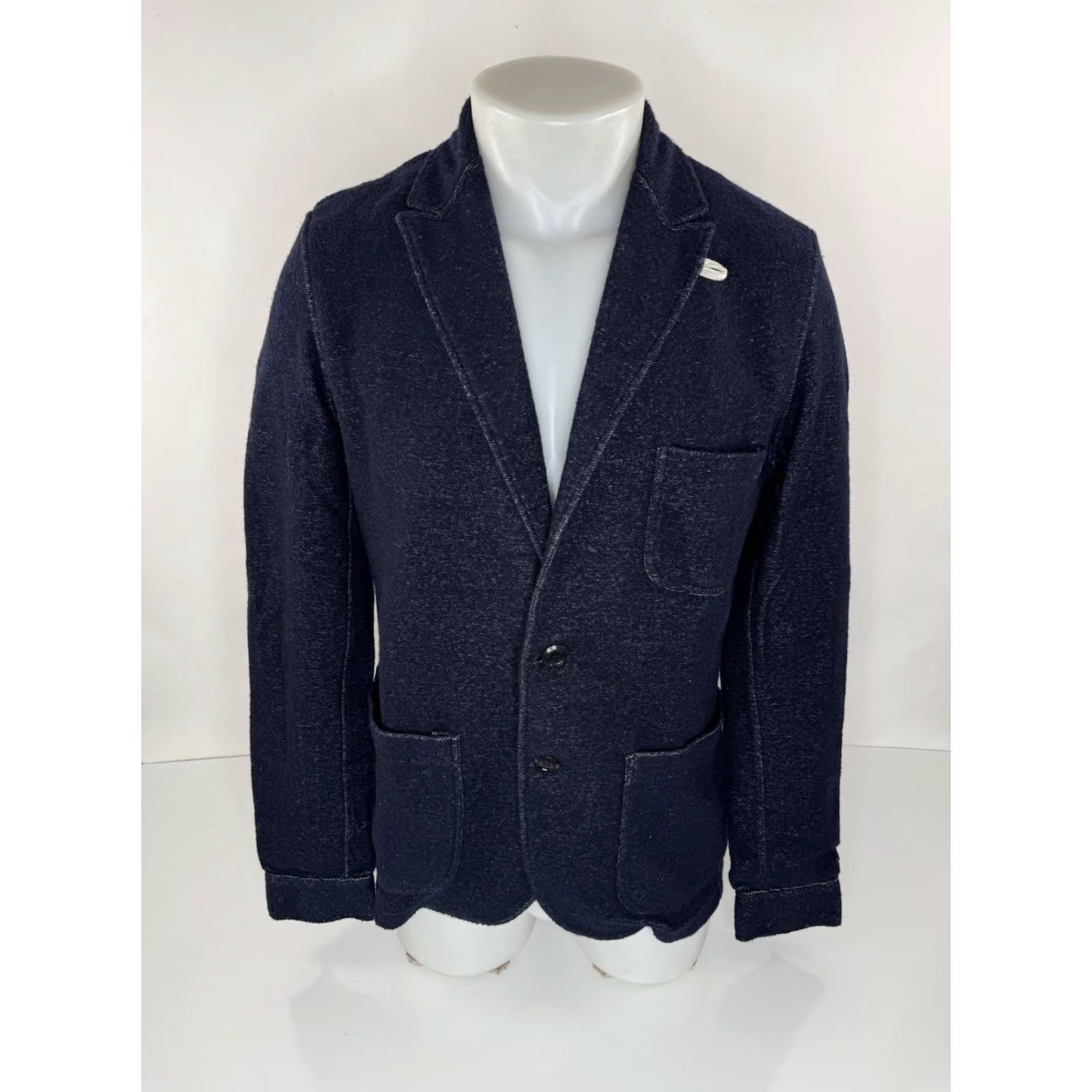 Oliver Spencer Oliver Spencer Blazer Mens S Wool Blend Lounge Jacket Blue EXCELLENT Stocked ZZ7 Size 36R - 2 Thumbnail
