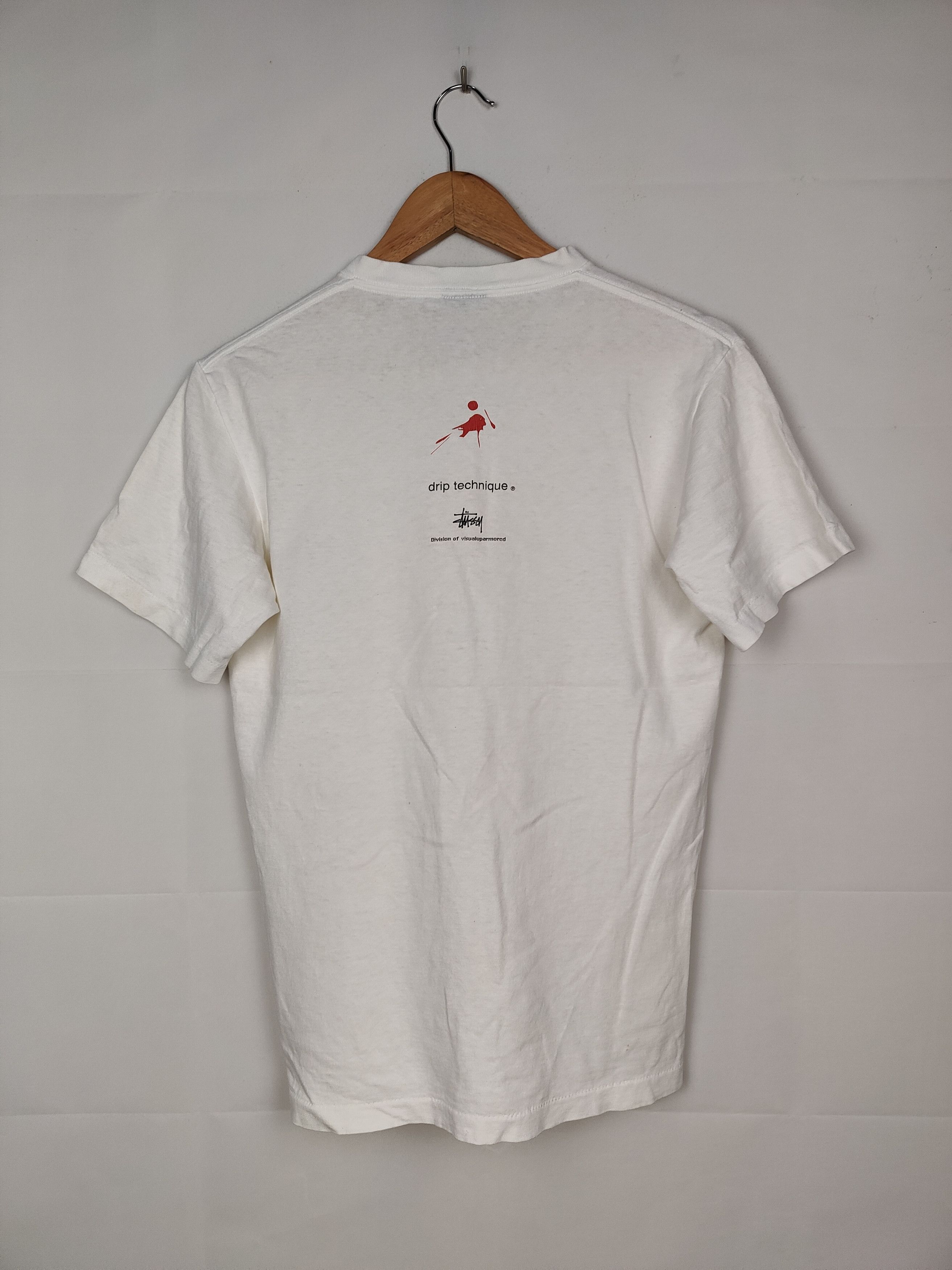 Stussy × Vintage Vintage 90s Stussy Untitled Drip Technique Shirt Size US S / EU 44-46 / 1 - 6 Thumbnail