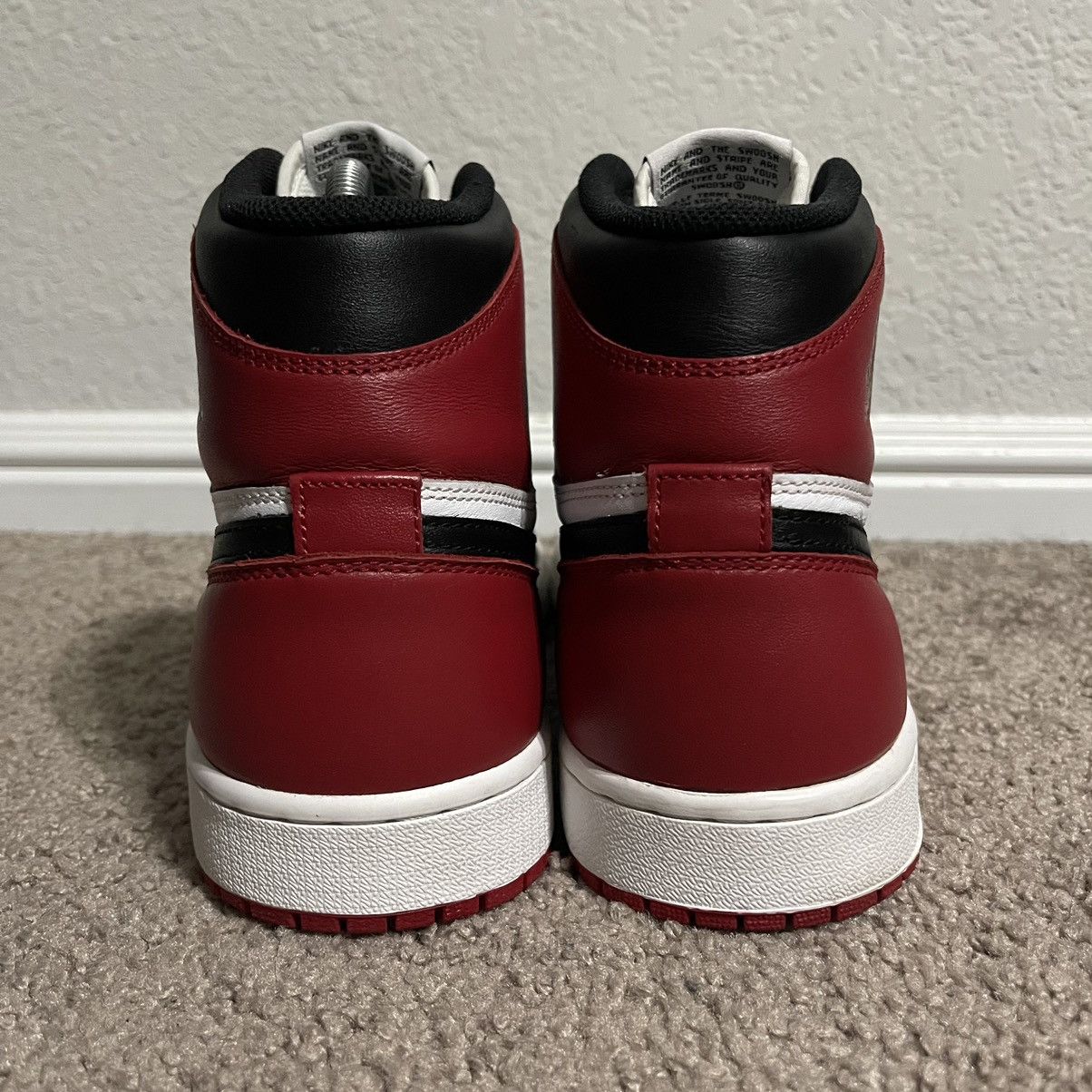 Jordan Brand Black Toe 1 Size US 12 / EU 45 - 5 Thumbnail