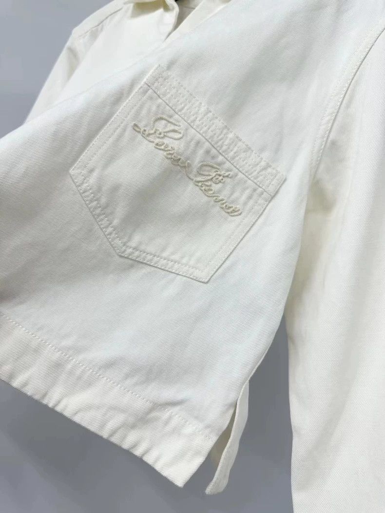 Loro Piana LORO PIANA White pocket embroidered top Size XS / US 0-2 / IT 36-38 - 3 Thumbnail