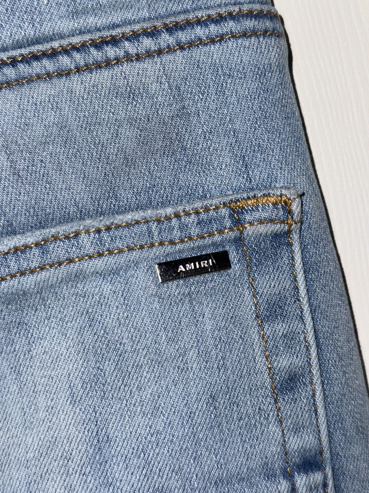 Amiri AMIRI SCRIPT LOGO BLUE JEANS Size US 34 / EU 50 - 13 Thumbnail