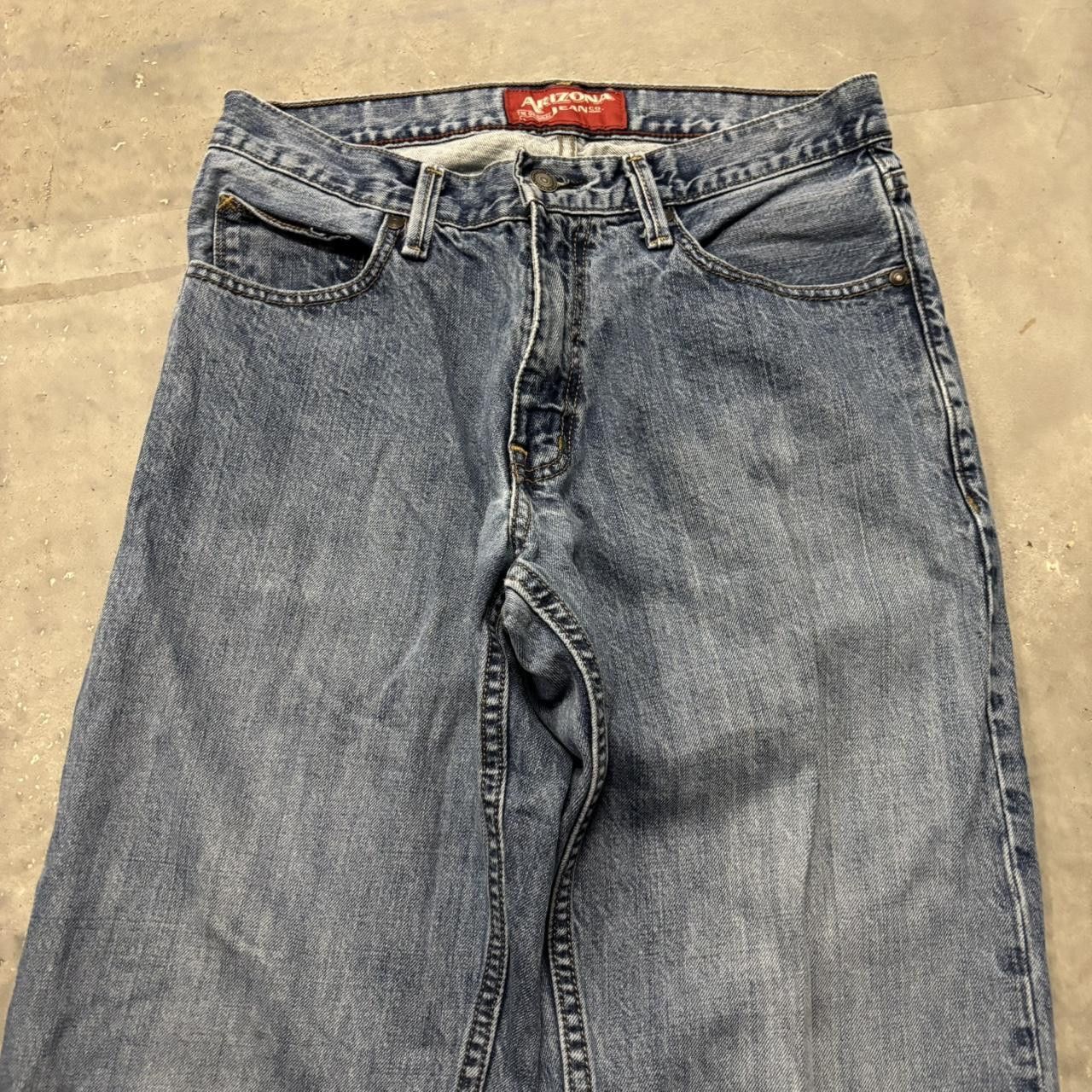 Japanese Brand × Vintage Crazy Vintage Y2K/2000s Medium Wash Loose Straight Essential Denim Jeans! Size US 30 / EU 46 - 5 Thumbnail