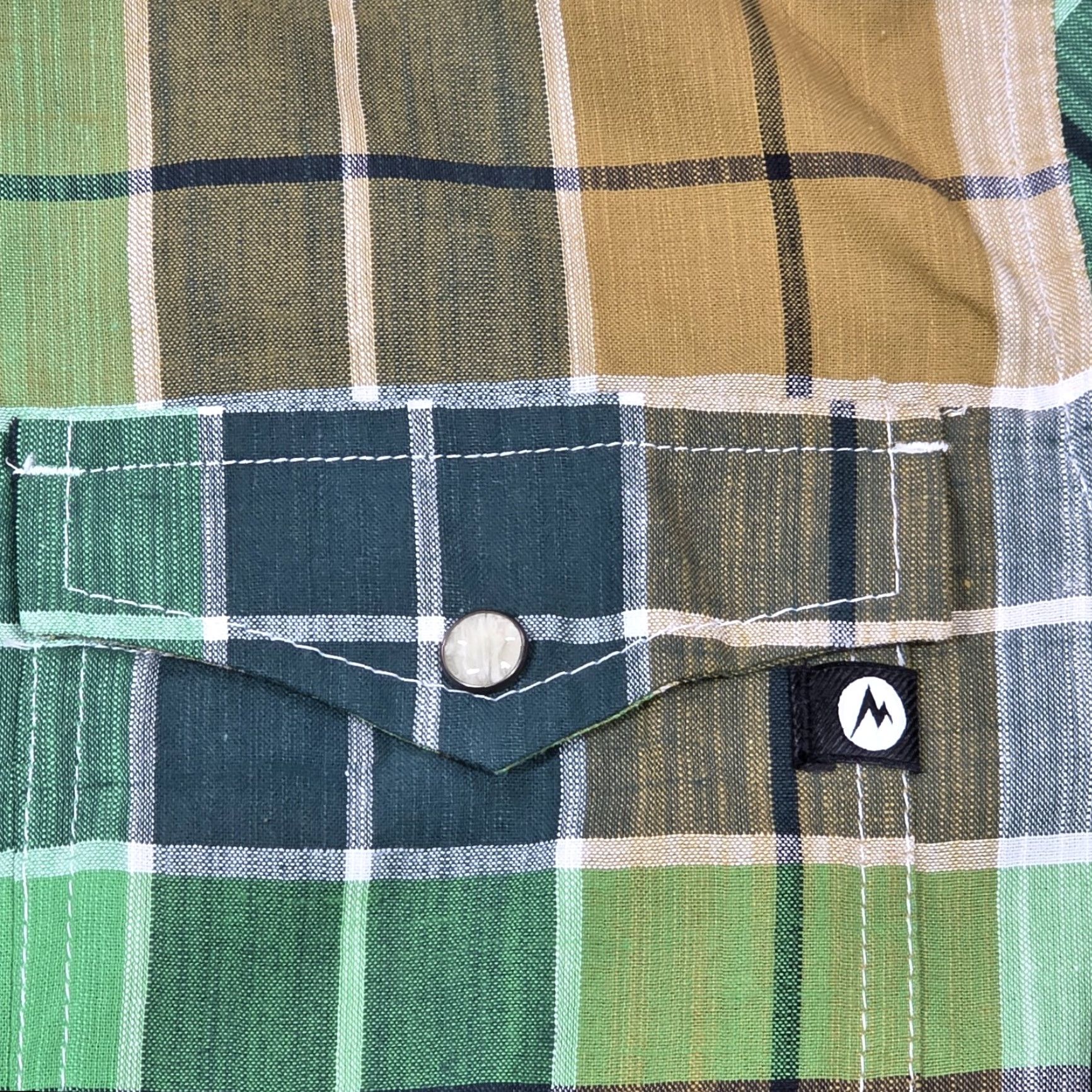 Marmot Marmot Parkfield Shirt Mens S Green Plaid Long Sleeve Pearl Snap Western Cowboy Shirt Size US S / EU 44-46 / 1 - 7 Thumbnail
