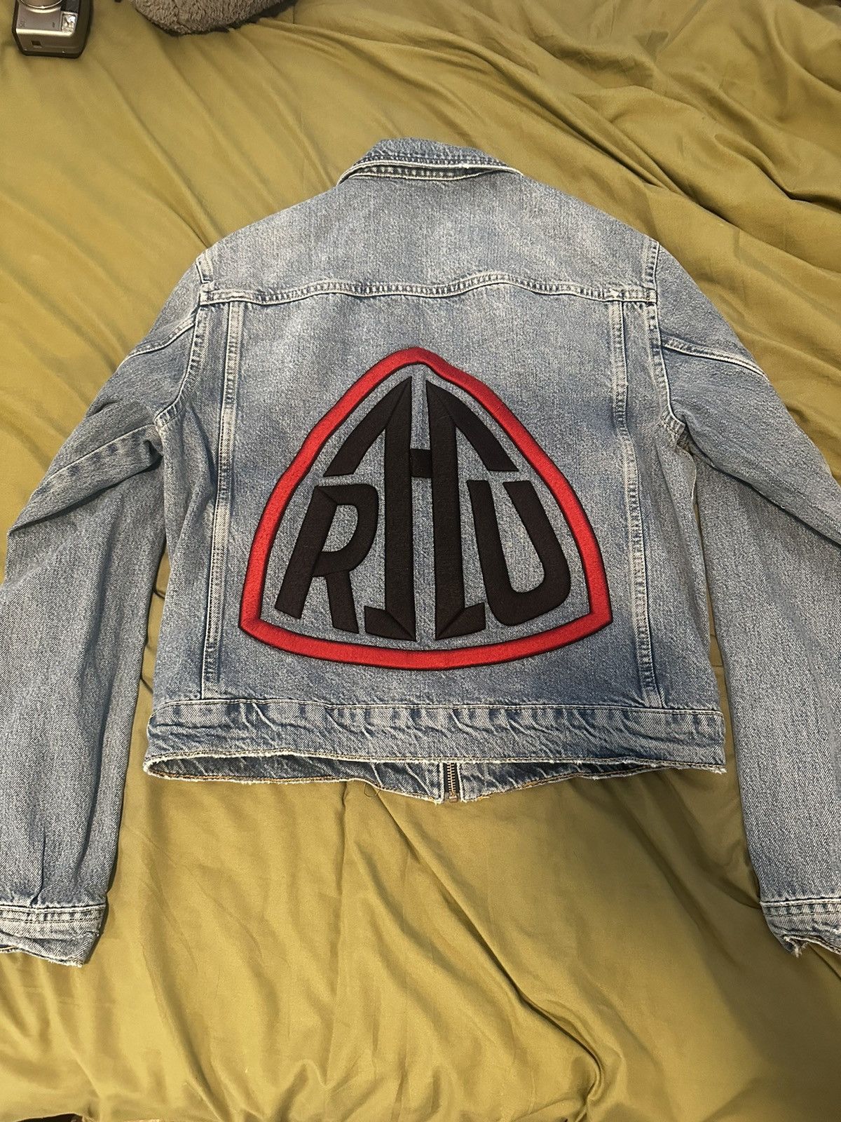 RHUDE CROPPED DENIM JACKET