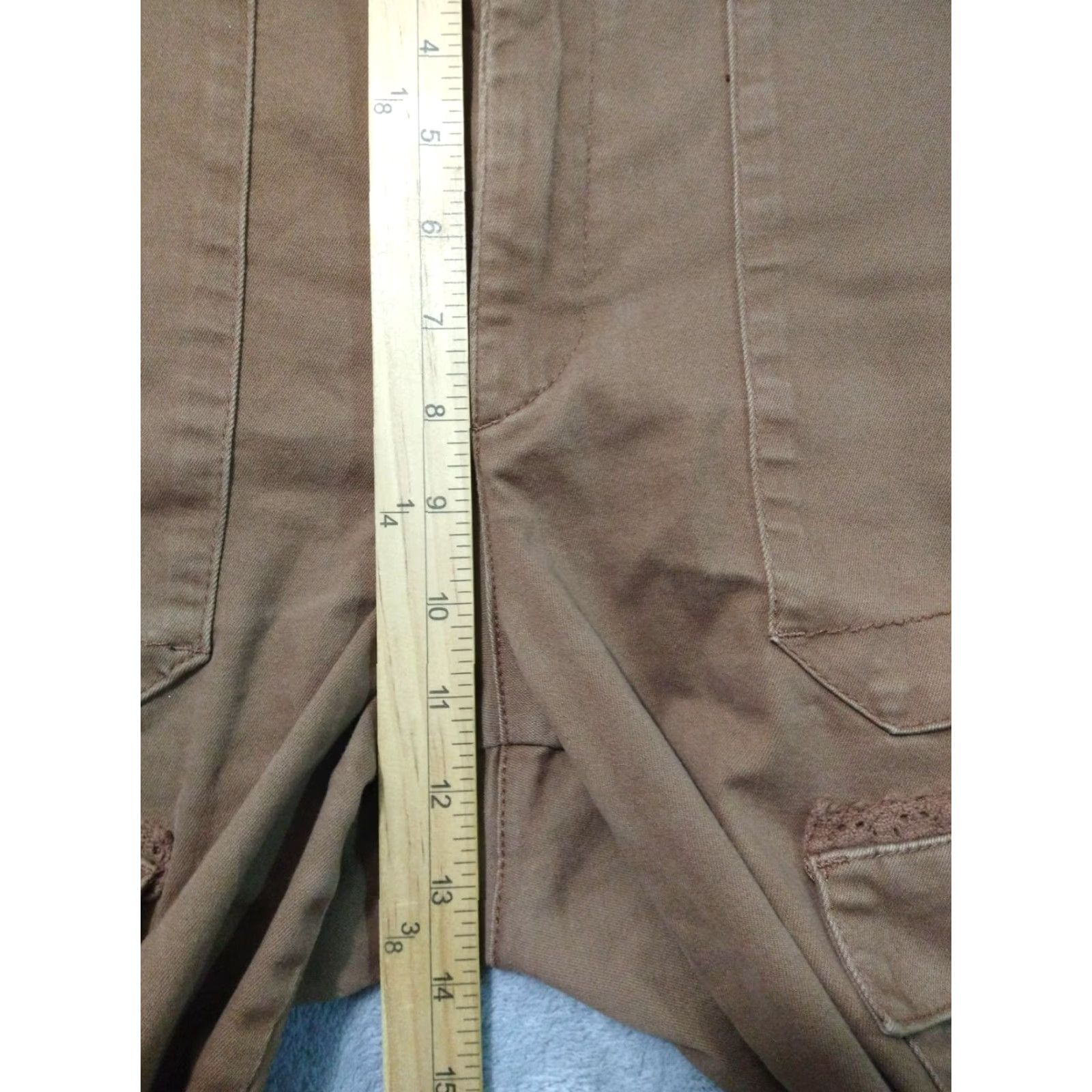 Vintage Democracy Pants Womens 14 Brown Cargo Ab Solution High Rise Utility Lace Size 36" / US 14 / IT 50 - 4 Thumbnail