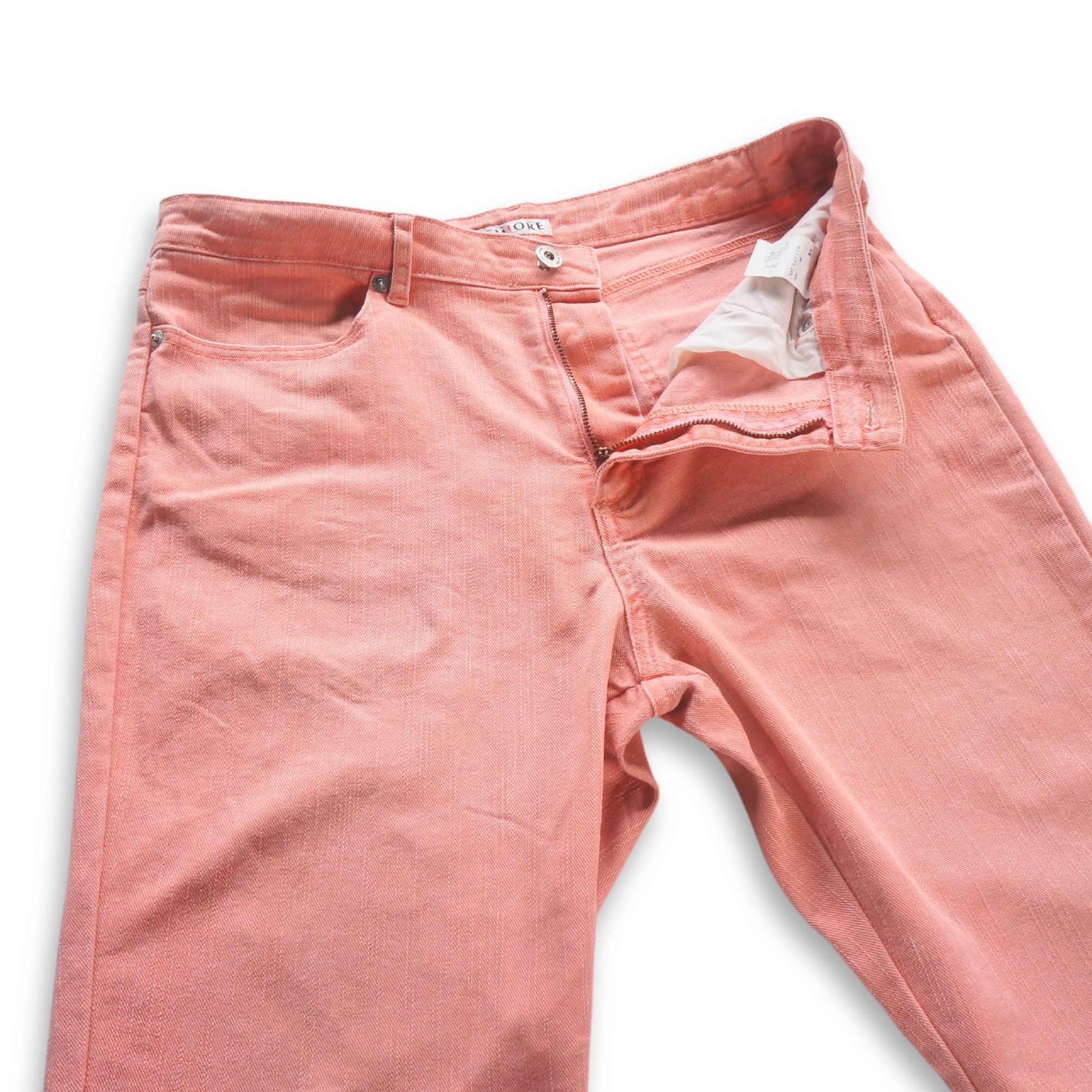 Japanese Brand LEMIORE Pink Flare Jeans with Side Buttons Size 30" / US 8 / IT 44 - 5 Thumbnail