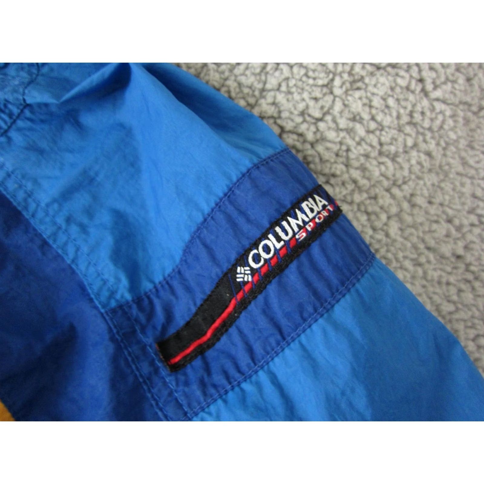 Vintage VINTAGE Columbia Jacket Mens Large Blue 1/4 Zip Windbreaker Nylon Softshell Logo Size US L / EU 52-54 / 3 - 4 Thumbnail