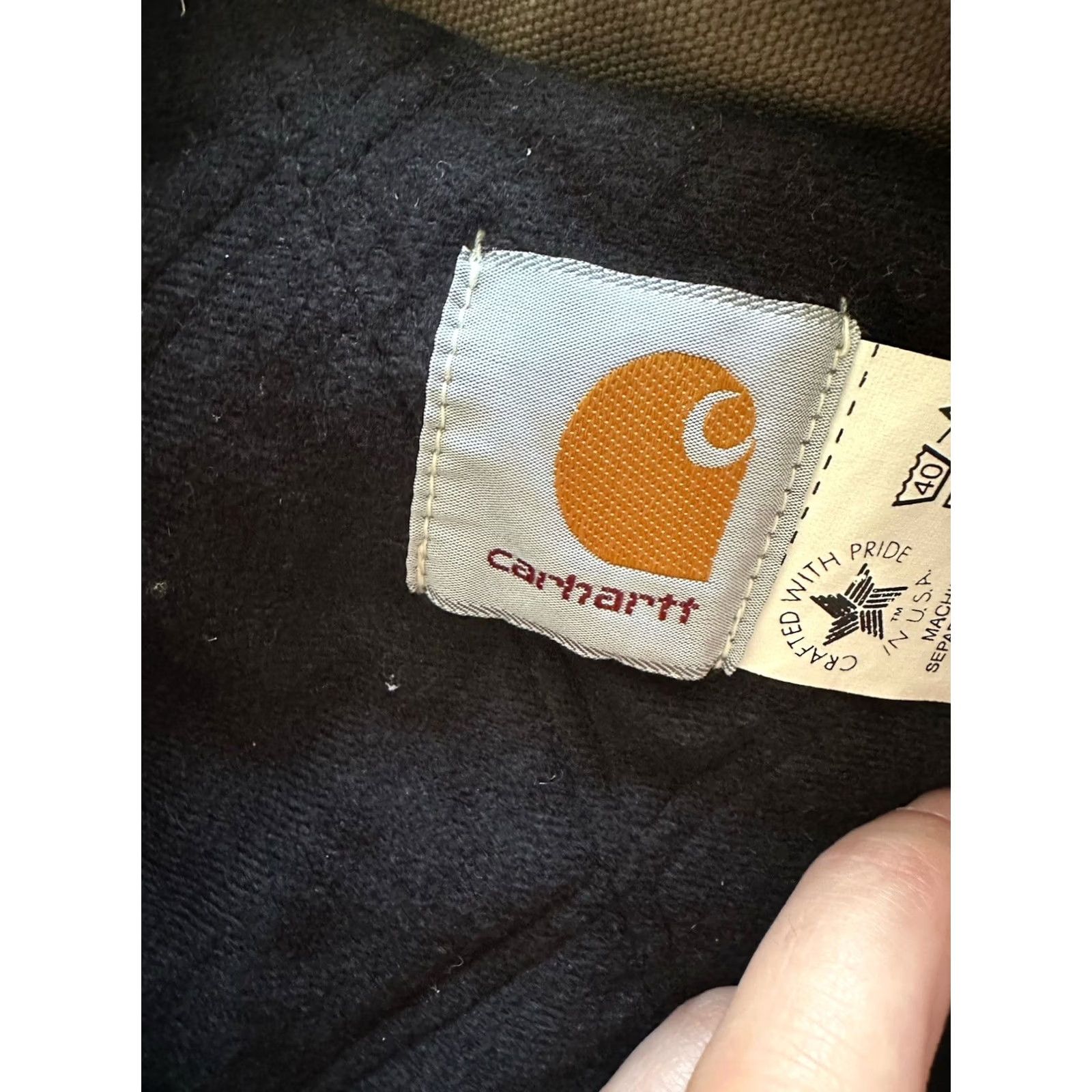 Carhartt VINTAGE Carhartt Union Made Coat CQ5521 Chore Wool Lined USA Men's XXL Beige Long Jacket Button Zip Pockets 90s Outdoor Workwear Size US XXL / EU 58 / 5 - 5 Thumbnail