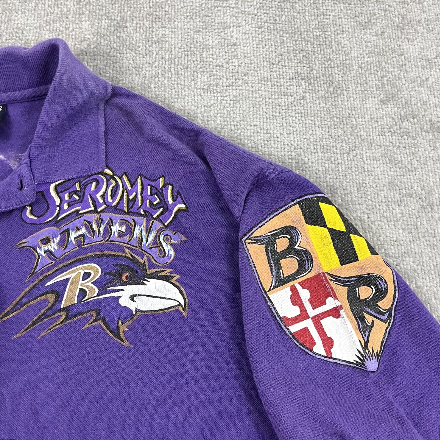 Vintage VINTAGE Baltimore Ravens Polo Shirt Mens 2XL Purple Casual Logo NFL Sports Size US XXL / EU 58 / 5 - 4 Thumbnail