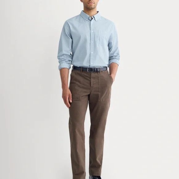*NEW* Everlane Canvas Relaxed Pant in Brown size 34 x 32