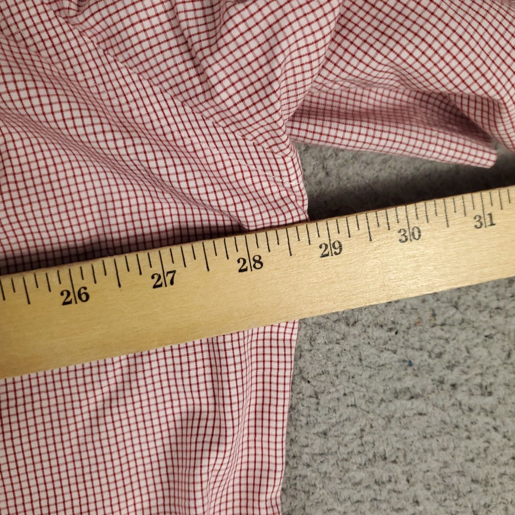 Brooks Brothers Brooks Brothers Shirt Mens 17.5 Red Check Dress Button Up Short Sleeve Shirt Size 48R - 5 Thumbnail
