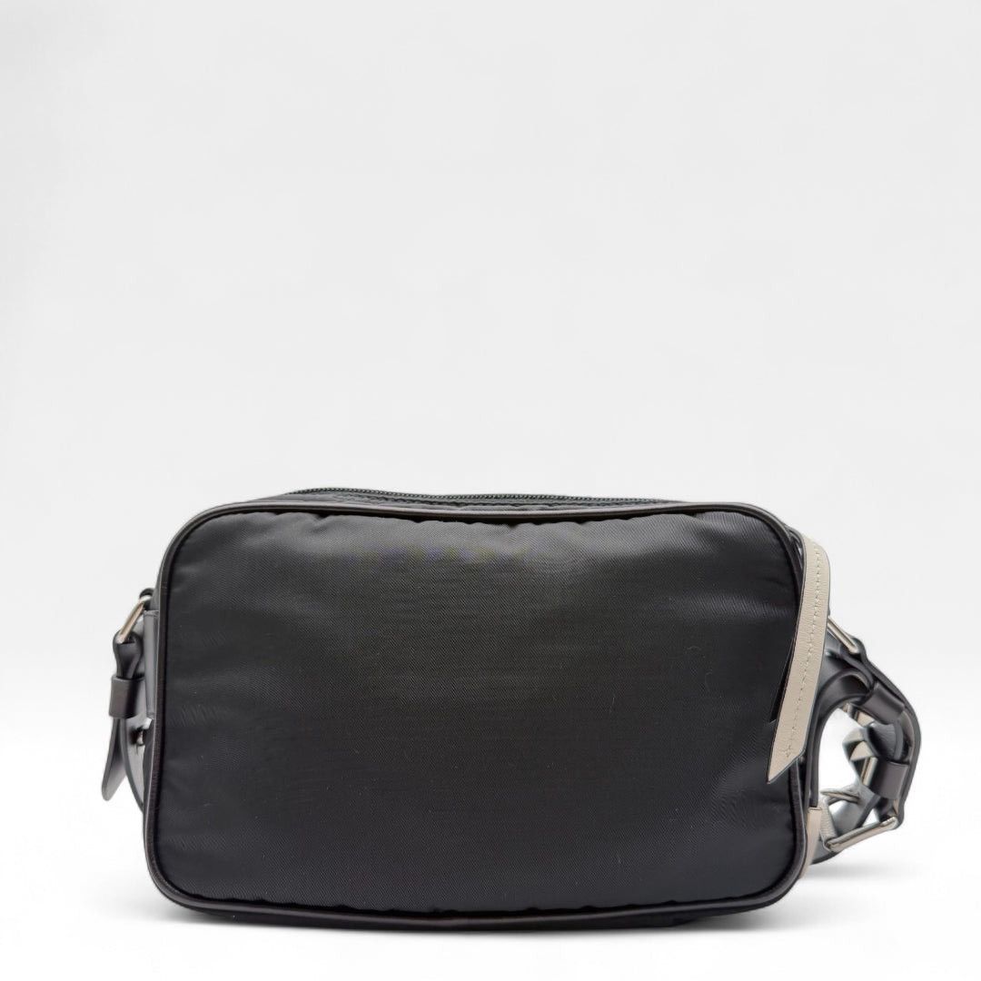 Prada Prada shoulderbag studded AW18 Nylon black white leather Size ONE SIZE - 3 Thumbnail