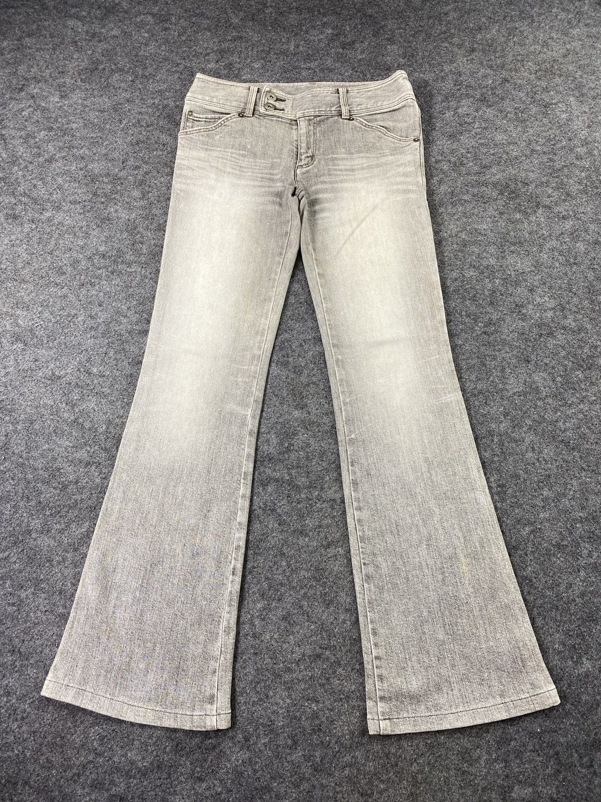 Japanese Brand × Jean Japanese Brand Indivi Bootcut Faded Grey Jeans - J1047 Size 28" / US 6 / IT 42 - 2 Thumbnail