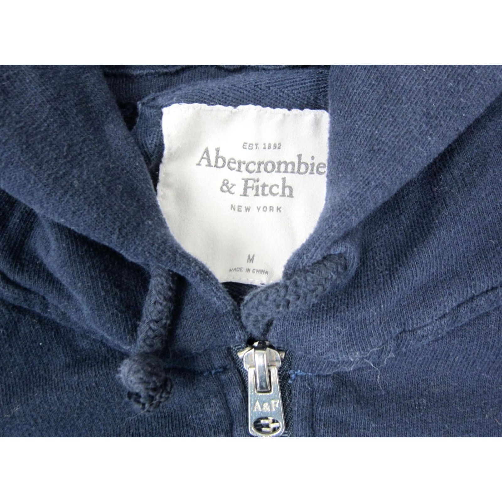 Abercrombie & Fitch Abercrombie & Fitch Hoodie Womens Medium Blue Full Zip Sweatshirt Cropped Shark Logo Classic Size M / US 6-8 / IT 42-44 - 3 Thumbnail