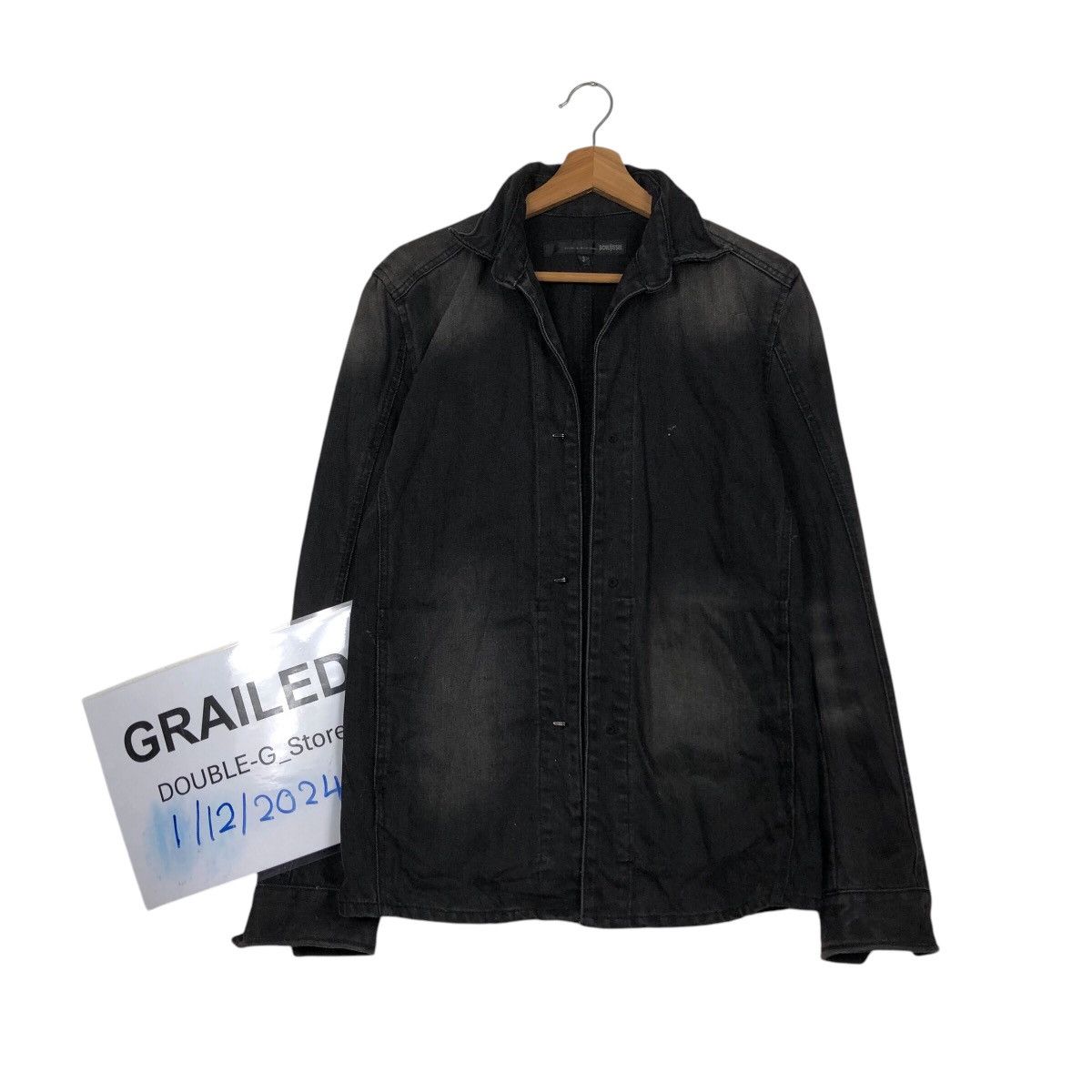 Japanese Brand 📌Schlussel Biker Denim Jacket Iconic Black Issey Miyake Size US M / EU 48-50 / 2 - 1 Thumbnail
