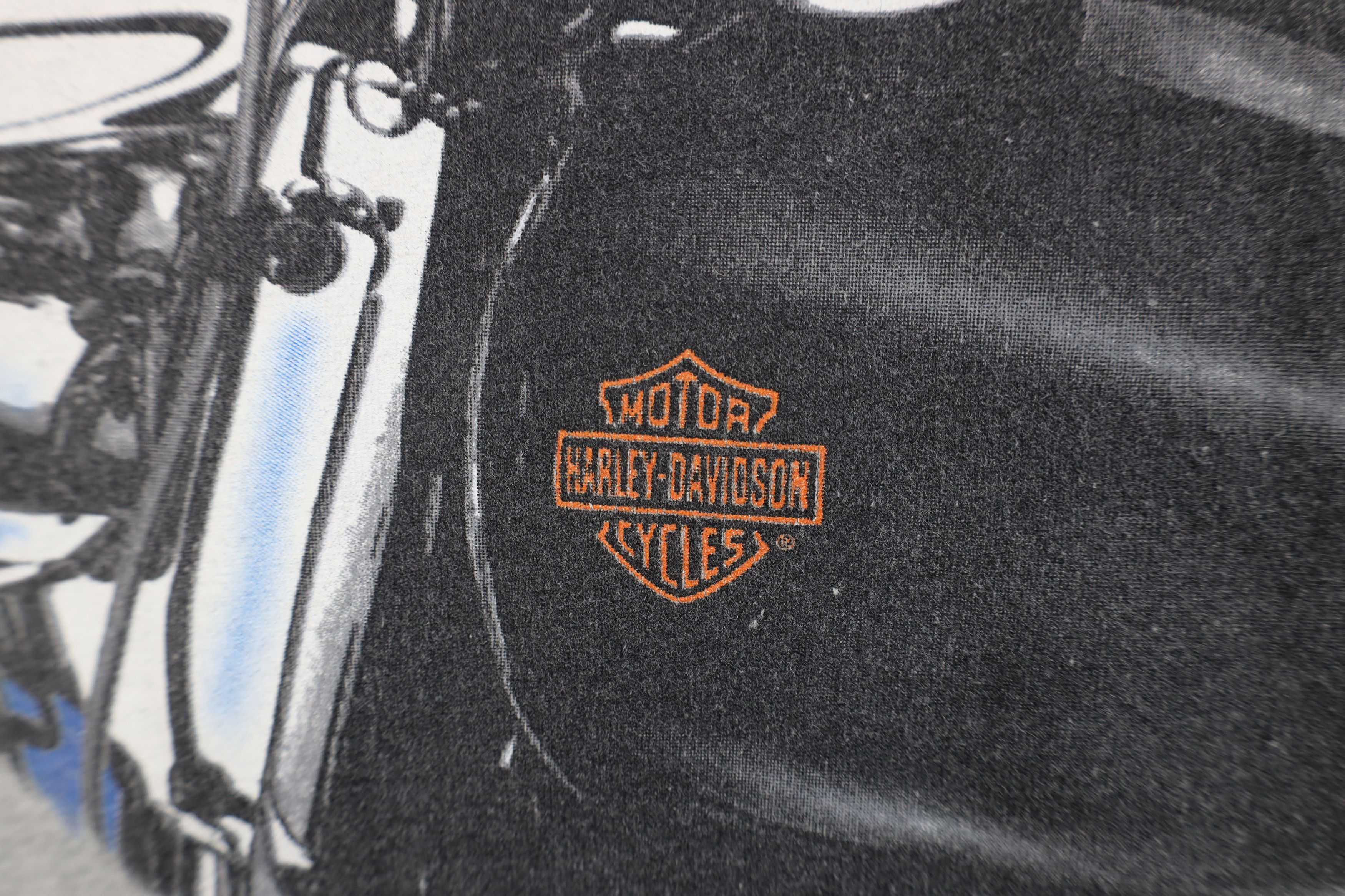 Harley Davidson Vintage Y2K 2002 Harley Davidson Mine At Motorcycle T-Shirt Size US L / EU 52-54 / 3 - 6 Thumbnail