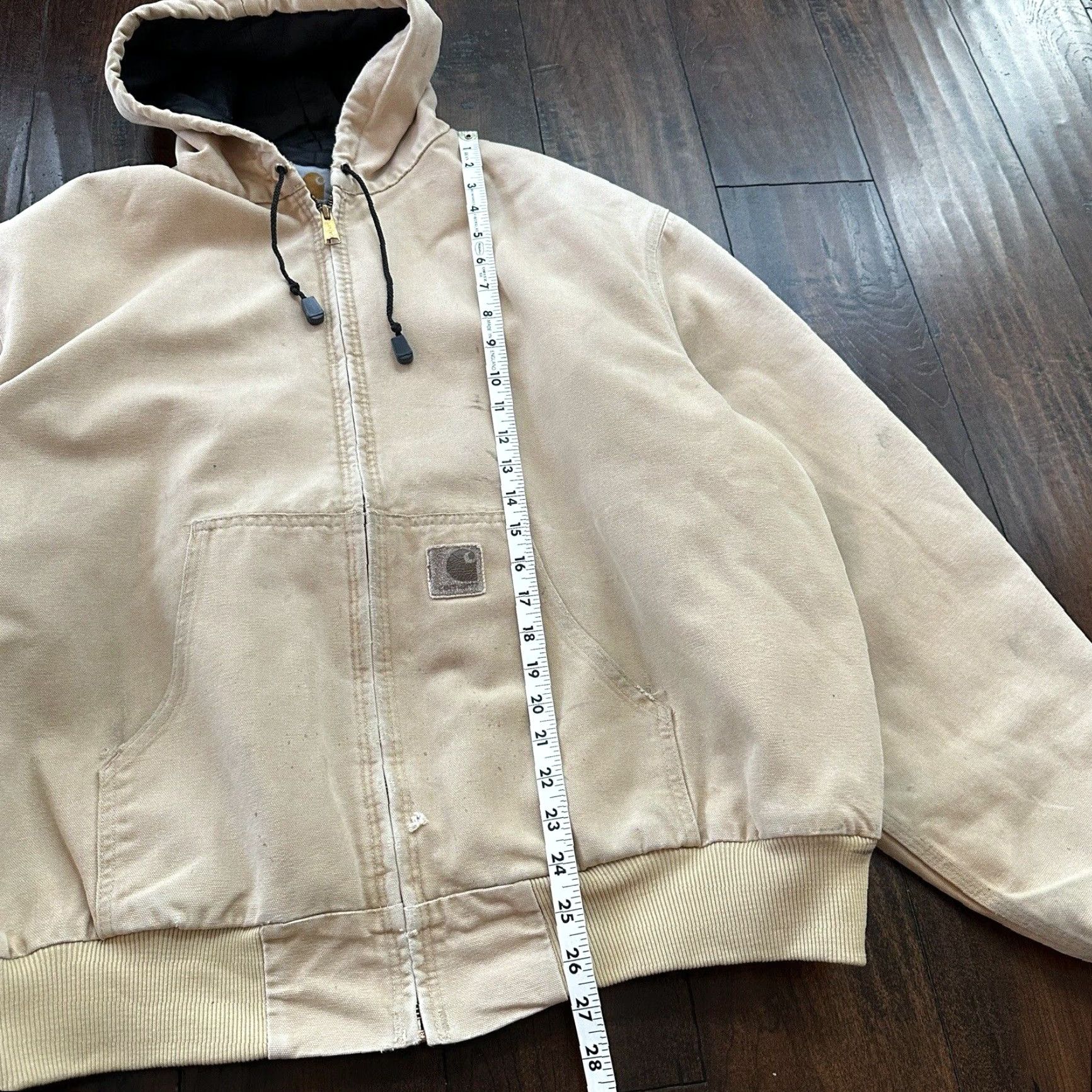 Carhartt VTG Carhartt Hooded Quilted Lined Tan Duck Canvas Jacket JQ295 2XL Men Size US XXL / EU 58 / 5 - 6 Thumbnail