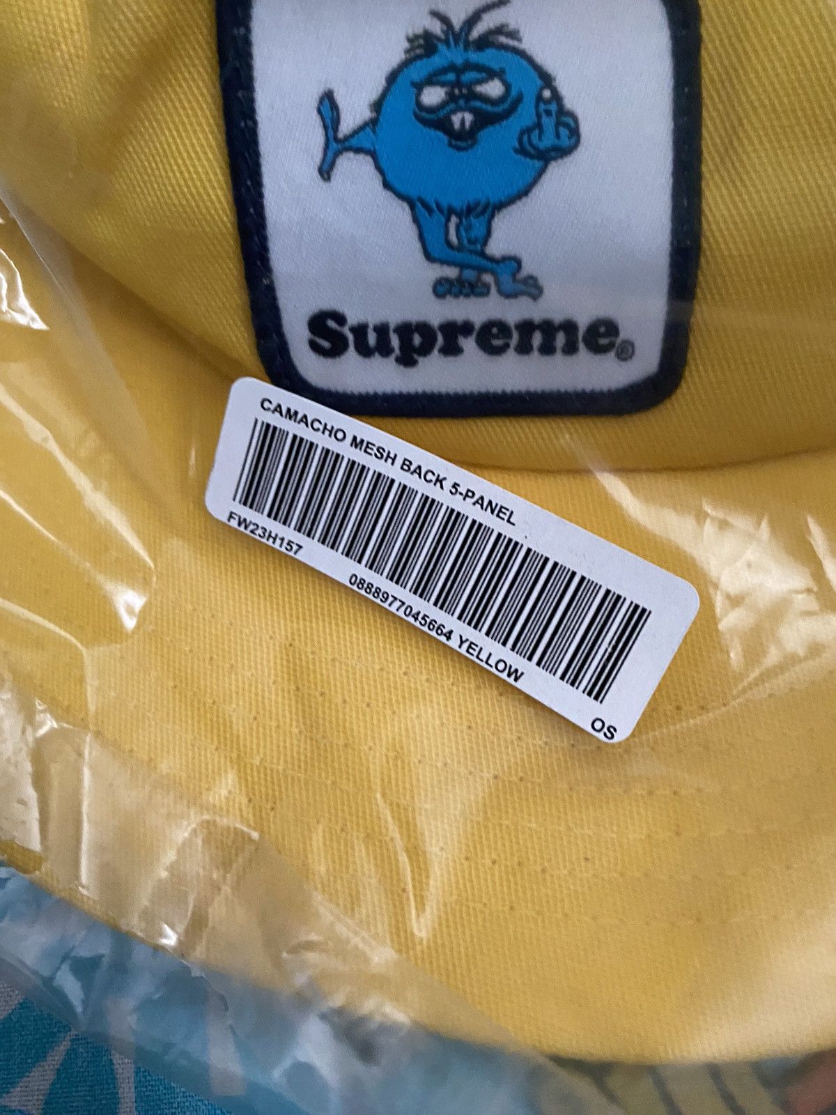 Supreme Supreme Camacho Mesh Back 5-Panel Yellow (FW23) Size ONE SIZE - 4 Thumbnail