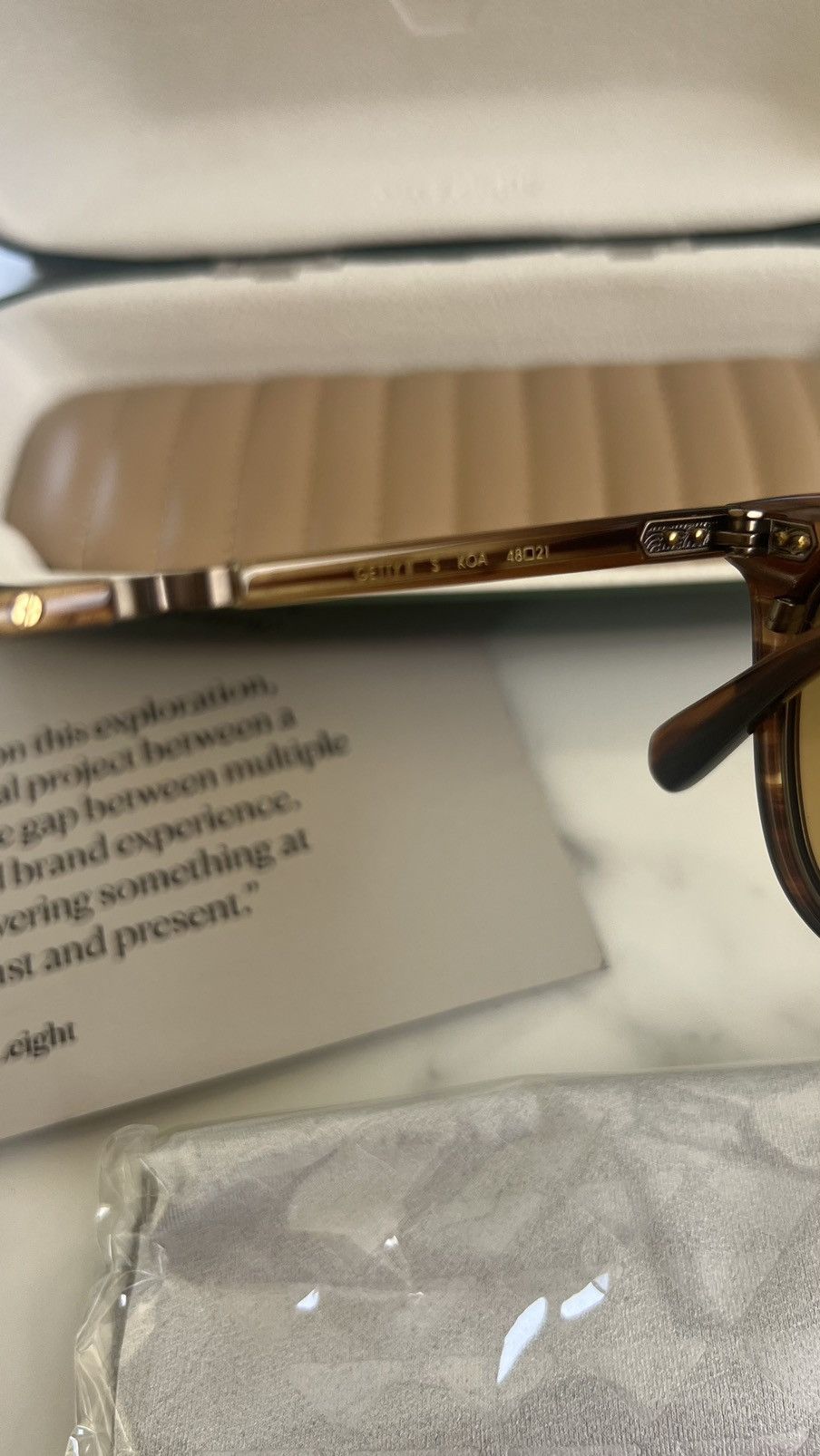 Garrett Leight Mr. Garrett Leight Getty II Brown Tortiese Sunglasses ML2002 Size ONE SIZE - 5 Thumbnail
