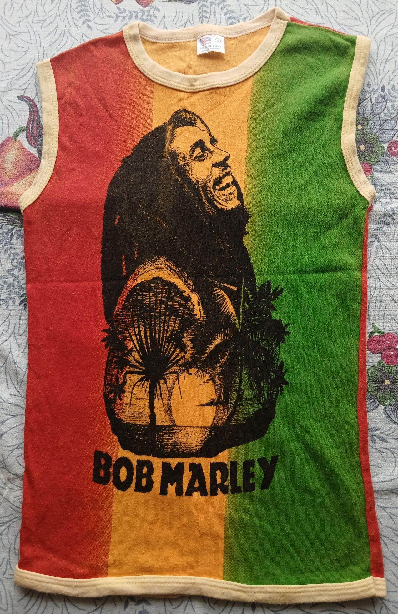 Vintage Vintage 80's Bob Marley Rasta Tank Top Shirt Size US S / EU 44-46 / 1 - 1 Thumbnail