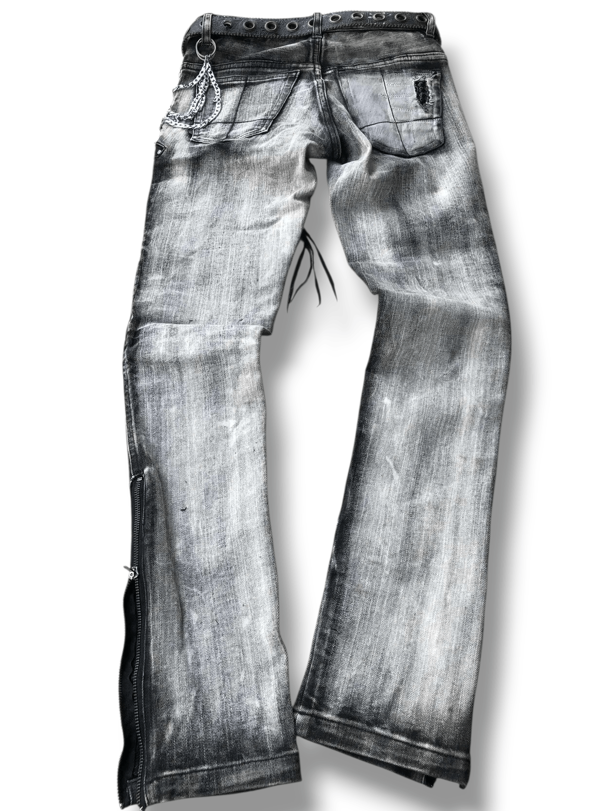 Le Grande Bleu (L.G.B.) KMRII studed crushed Jeans Size US 30 / EU 46 - 2 Thumbnail