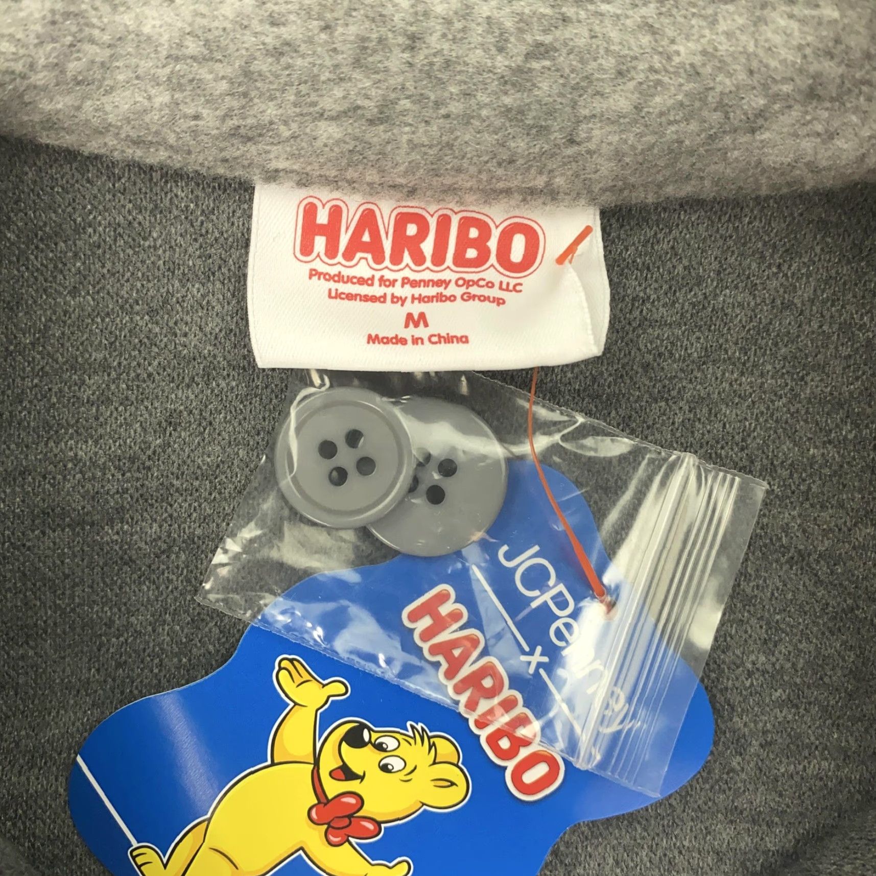 JCPenney HARIBO Jacket Womens Medium Gray Fleece Button Up Shirt Shacket Gummy Bear JCPenney Size M / US 6-8 / IT 42-44 - 5 Thumbnail