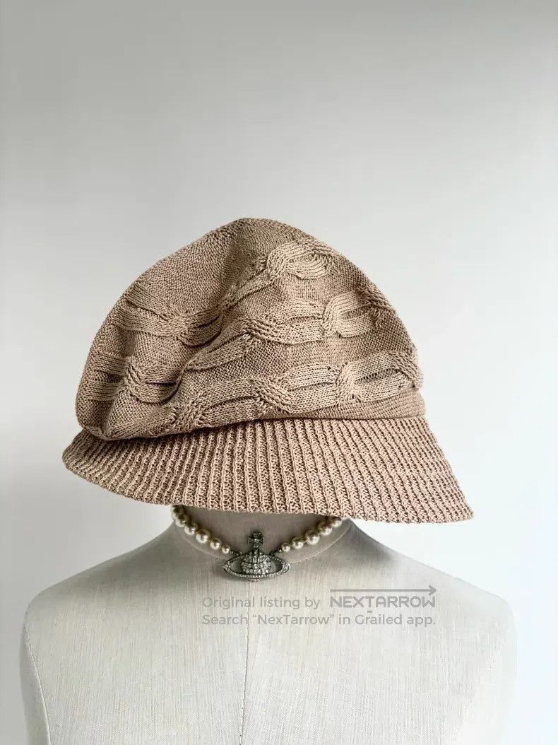 Vivienne Westwood Vivienne Westwood Beige Big Buckle Saturn Newsboy Hat Size ONE SIZE - 3 Thumbnail