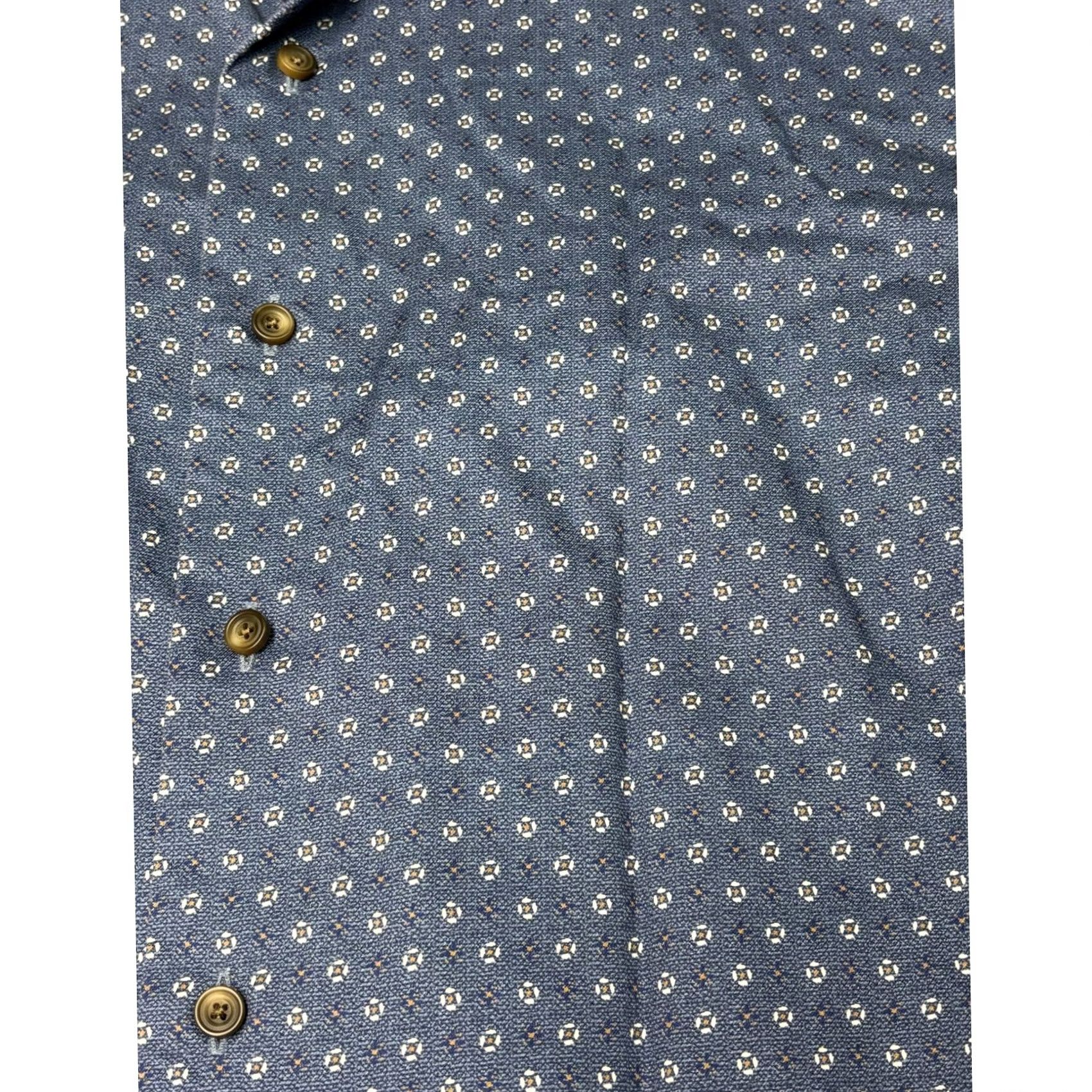 David Donahue David Donahue Button Down Shirt Mens Large Blue Geometric Print Cotton Size US L / EU 52-54 / 3 - 2 Thumbnail