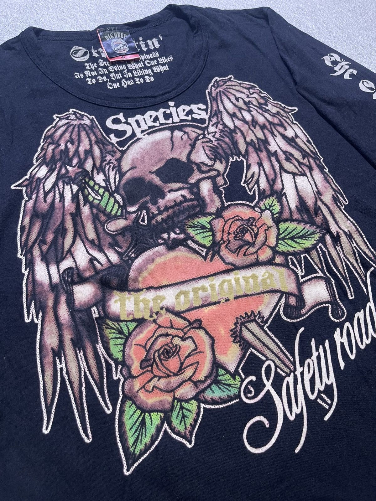 Japanese Brand Y2K DIG DEEP long sleeve tshirt big skull print motif Size US M / EU 48-50 / 2 - 3 Thumbnail