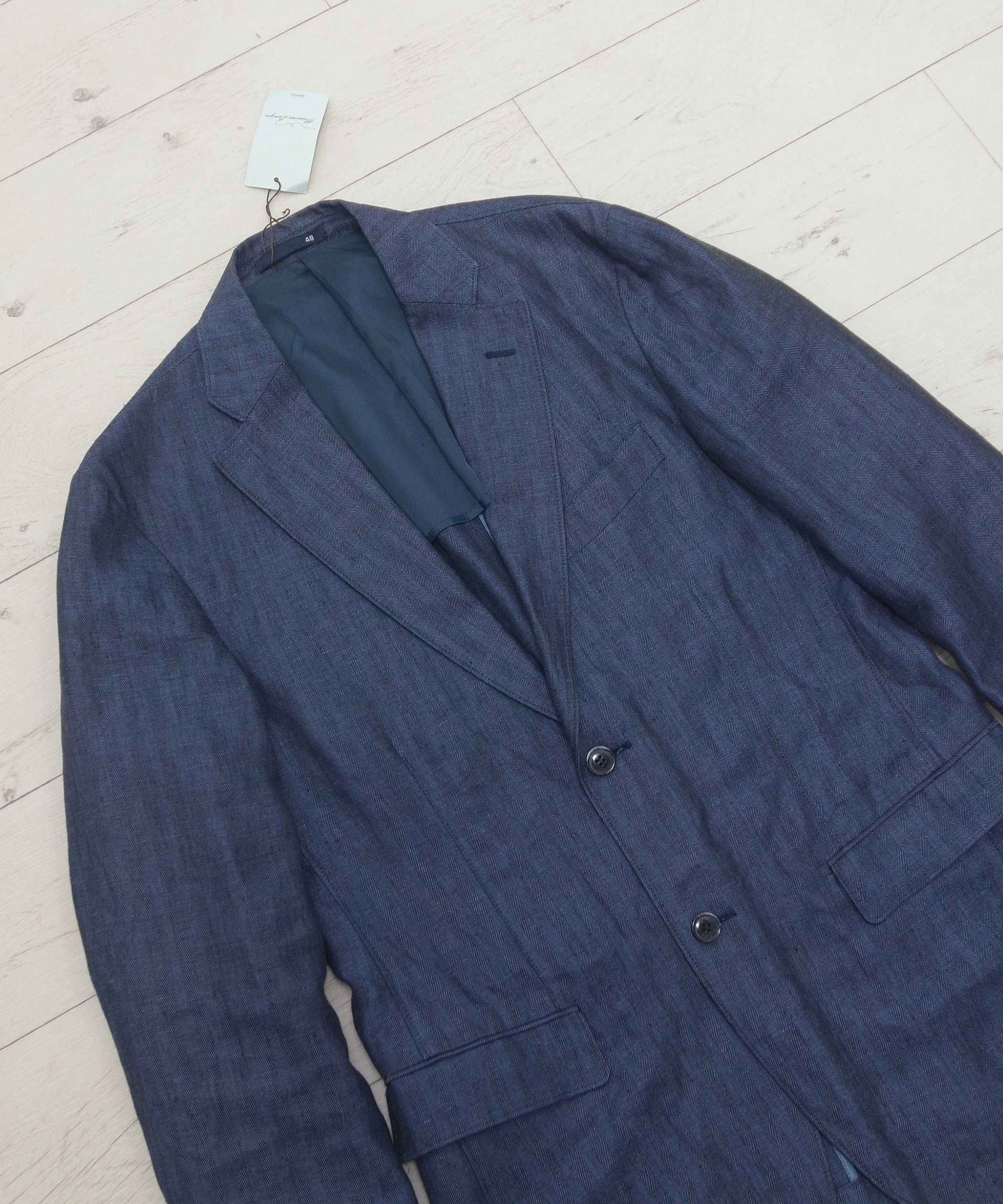 Mossimo Massimo Lonigro Napoli 100% Puro Lino Sport Coat Blazer Size 48R - 2 Thumbnail
