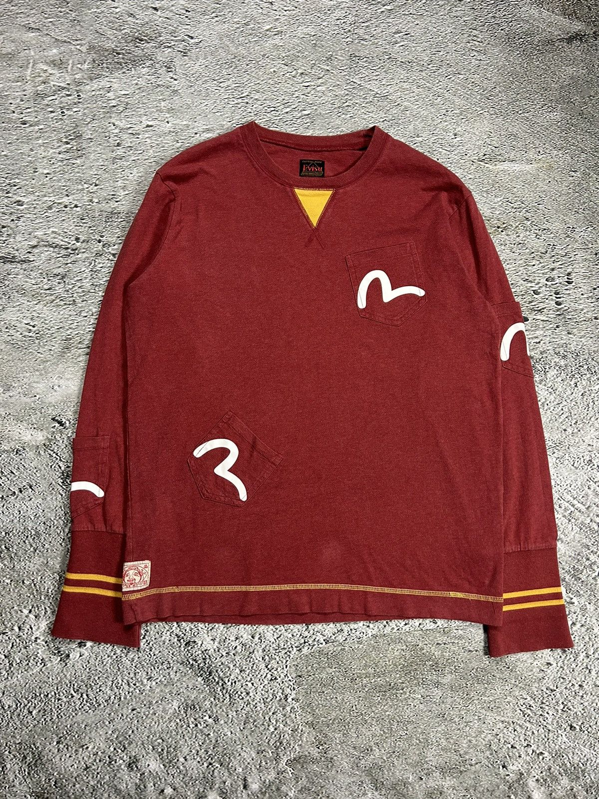 Evisu Evisu vintage multi pocket long sleeve seagull red Size US L / EU 52-54 / 3 - 1 Thumbnail