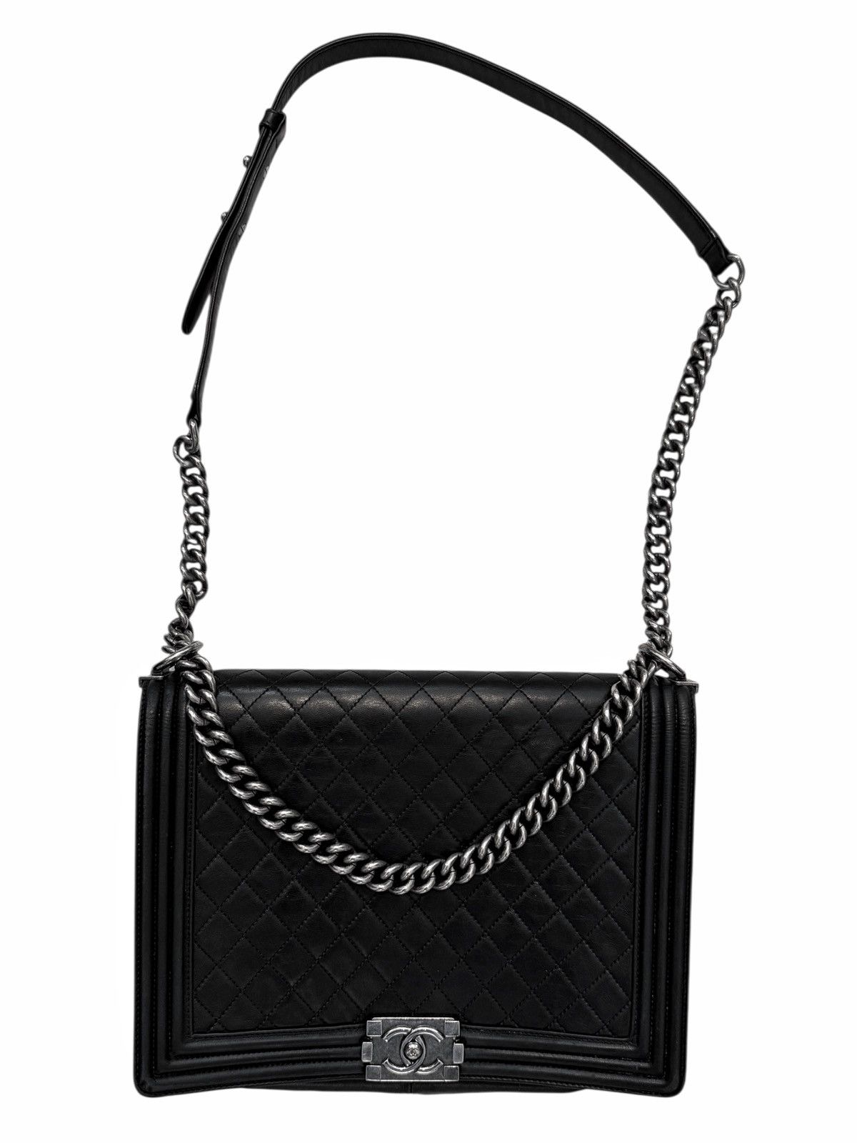 Chanel $9,800 Large Caviar Boy Bag Leather Black Size ONE SIZE - 1 Thumbnail