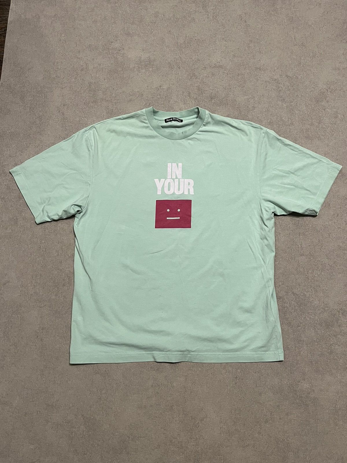 Acne Studios Acne Studios Mens T Shirt Mint Big Logo Crew Neck Tee Size M Size US M / EU 48-50 / 2 - 1 Thumbnail
