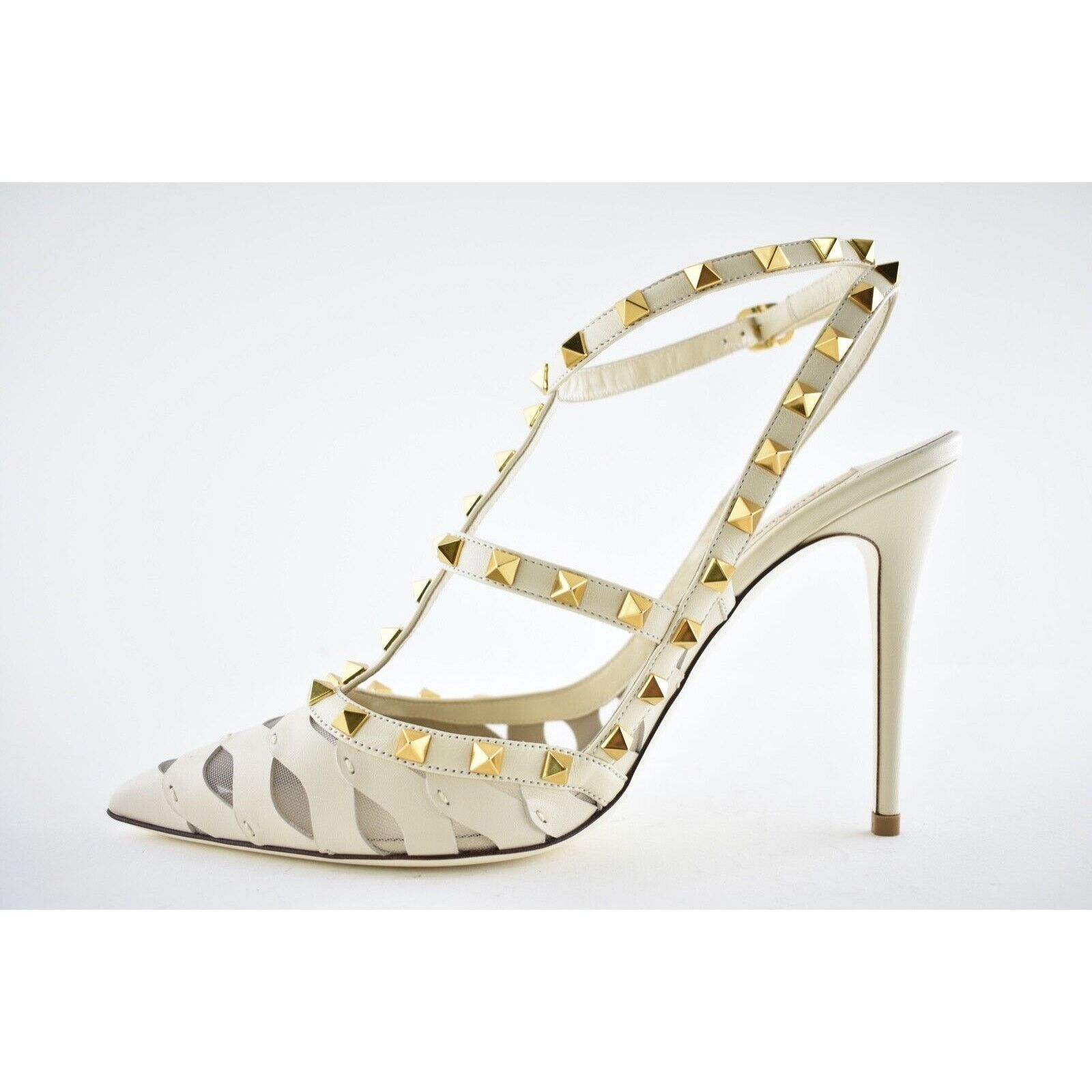 Valentino Rockstud Wave Embroidery Ankle Strap Classic Heel Pump 41 Size US 11 / IT 41 - 8 Thumbnail