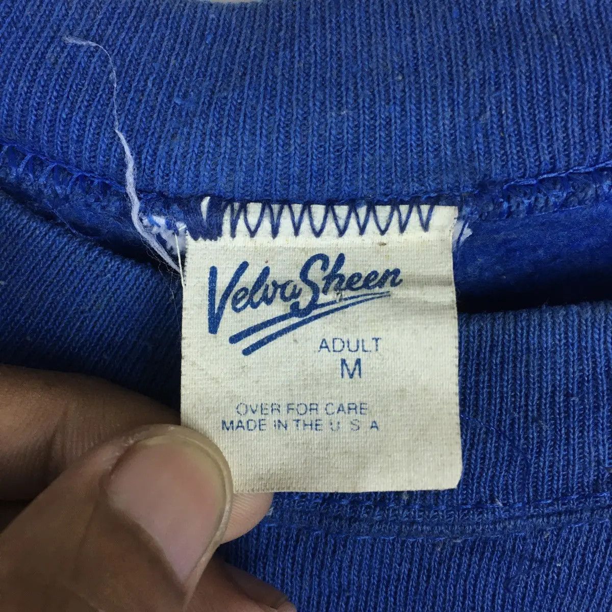 Mickey Mouse × Vintage Vtg 80’ MICKEY MOUSE DISNEY Blue Velva Sheen Sweatshirt Size US M / EU 48-50 / 2 - 3 Thumbnail