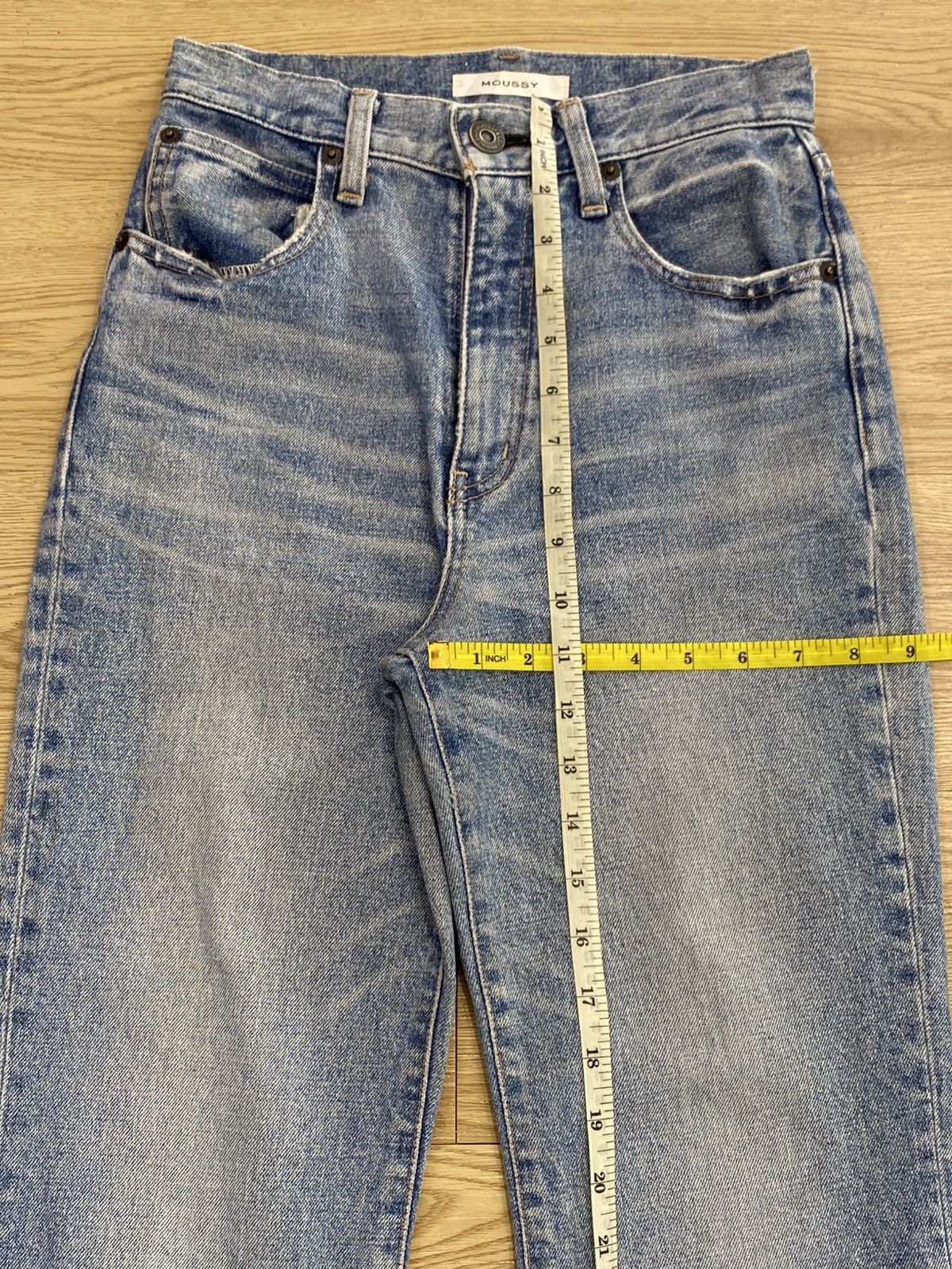 MOUSSY Moussy Acid Blue Wash Whiskers Style Flare Jeans Size US 26 / EU 42 - 10 Thumbnail