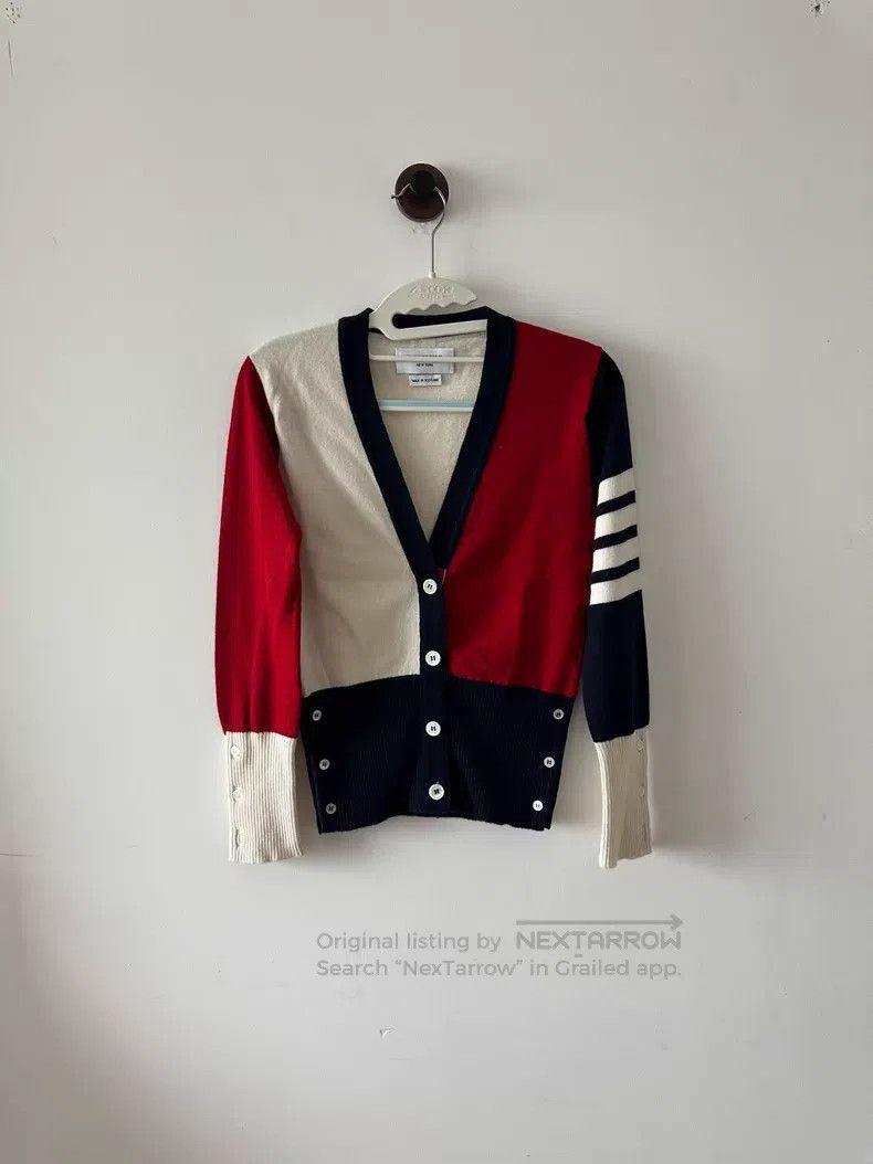 Thom Browne Thom Browne Colorblock Cashmere Cardigan Size US XXS / EU 40 - 1 Thumbnail