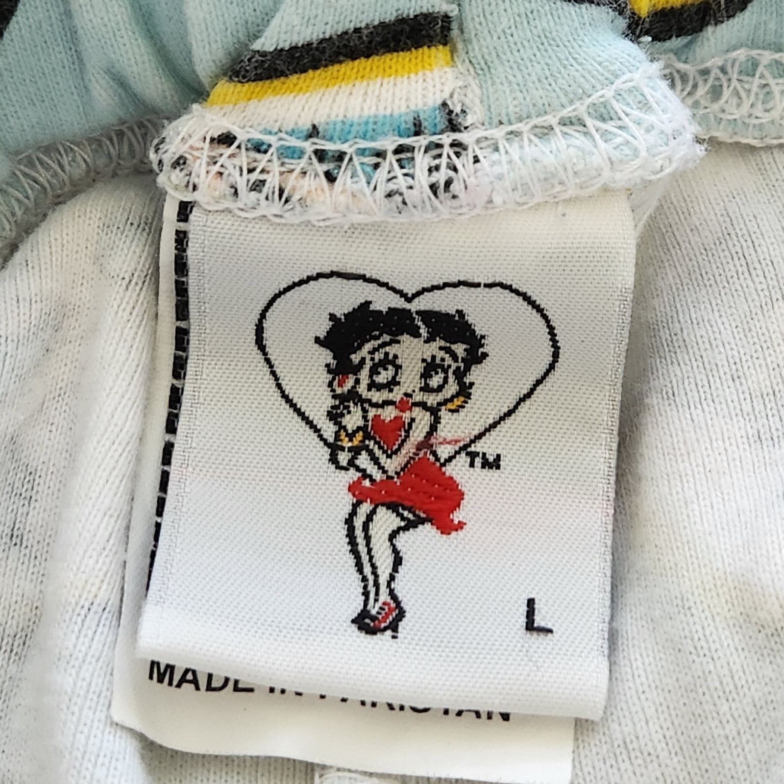 Other Betty Boop Light Blue Betty Boop Print PJ Bottoms Large Size 28" / US 6 / IT 42 - 4 Thumbnail