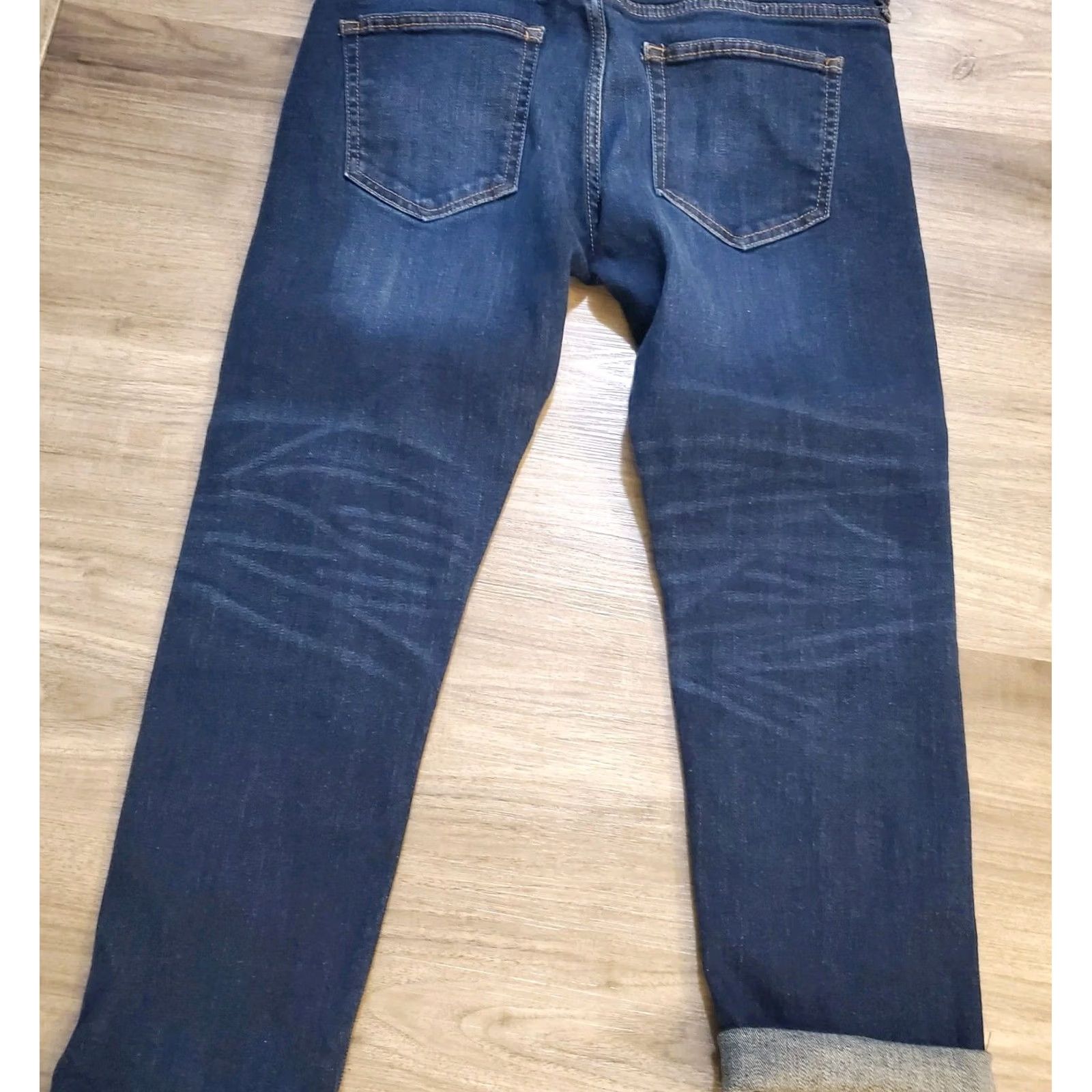 Gap Gap Best Girlfriend Stretch Selvedge Denim Womens Size 27P Dark Wash Size ONE SIZE - 7 Thumbnail