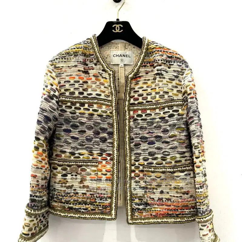 Chanel Chanel Multi-Color Cotton Women's Jacket . Size XS / US 0-2 / IT 36-38 - 1 Thumbnail