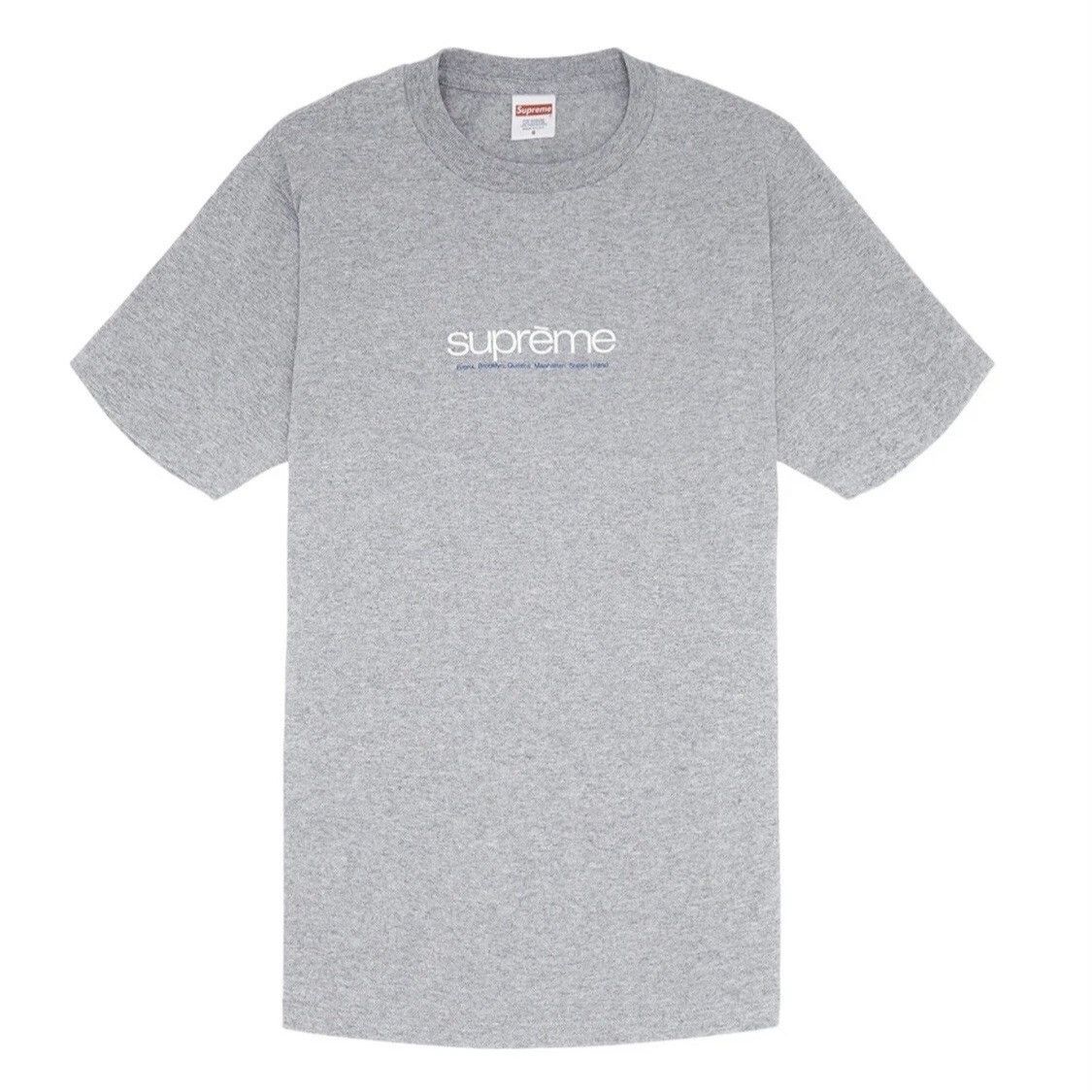 Supreme Supreme Five Boroughs Classic Logo T-Shirt Heather Grey 2021 Size US XL / EU 56 / 4 - 4 Thumbnail