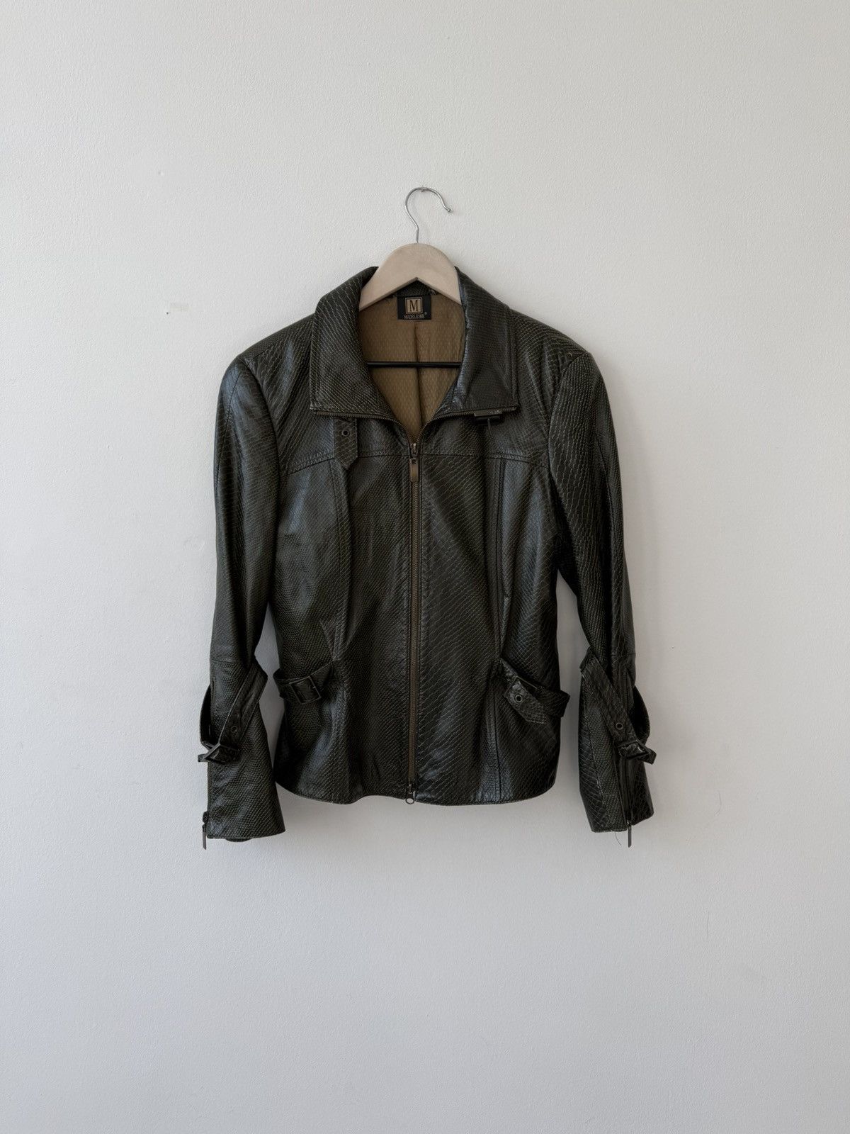 Other Vintage Madeleine Lamb Nappa Leather Jacket Green Size L Size L / US 10 / IT 46 - 1 Thumbnail