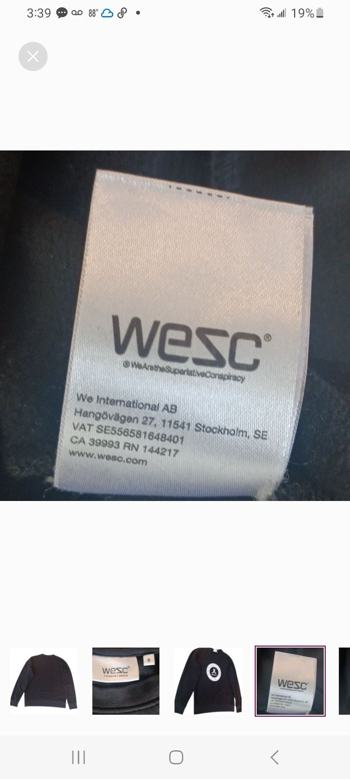 WeSC WESC SUPERLATIVE Sweater Size US M / EU 48-50 / 2 - 6 Thumbnail