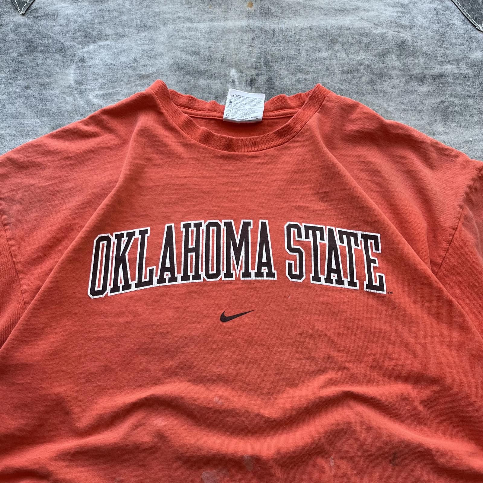 Nike × Vintage Vintage Y2K Oklahoma State Cowboys Nike Center Swoosh Shirt Size US XL / EU 56 / 4 - 2 Thumbnail