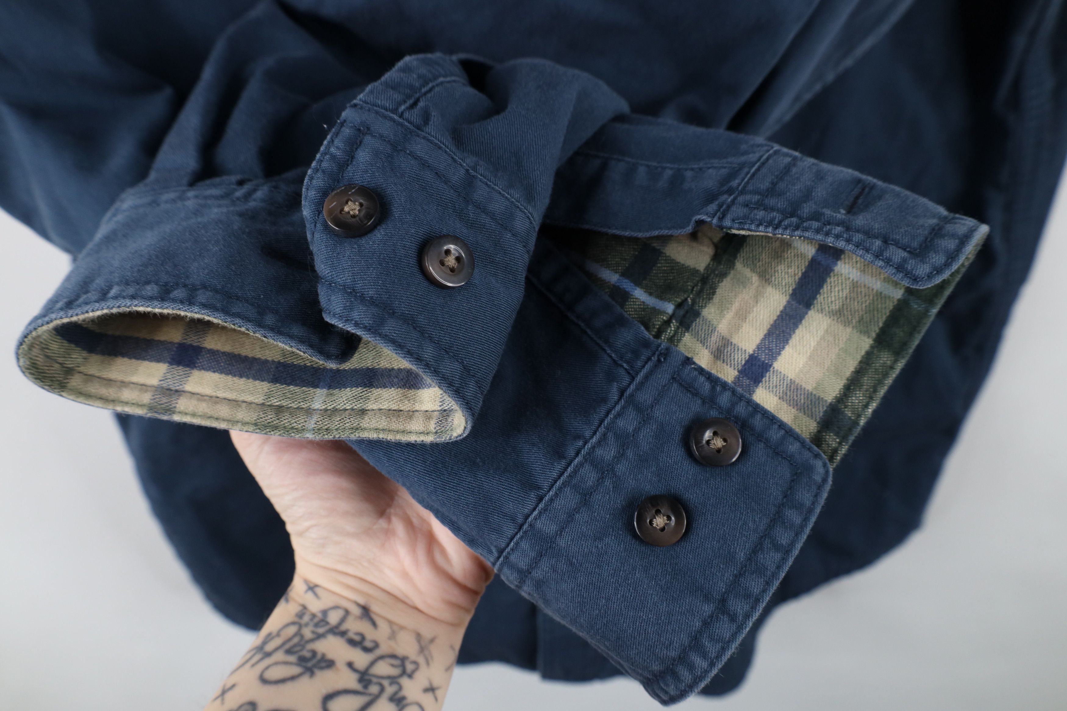 L.L. Bean × Vintage Vintage LL Bean Flannel Lined Button Shirt Jacket Jac Shirt Size US L / EU 52-54 / 3 - 5 Thumbnail