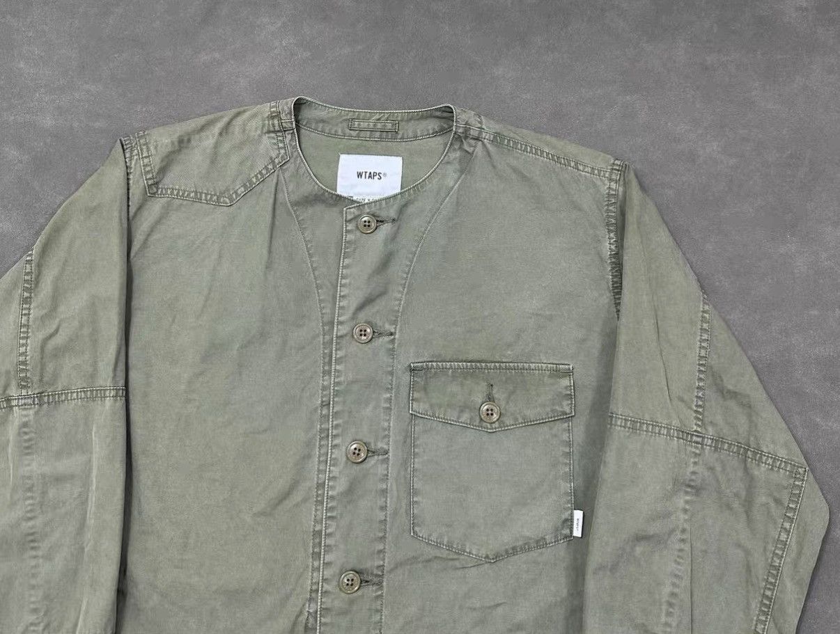 Wtaps WTAPS SCOUT LS Washed Collarless Shirt Jacket J16 Size US M / EU 48-50 / 2 - 3 Thumbnail
