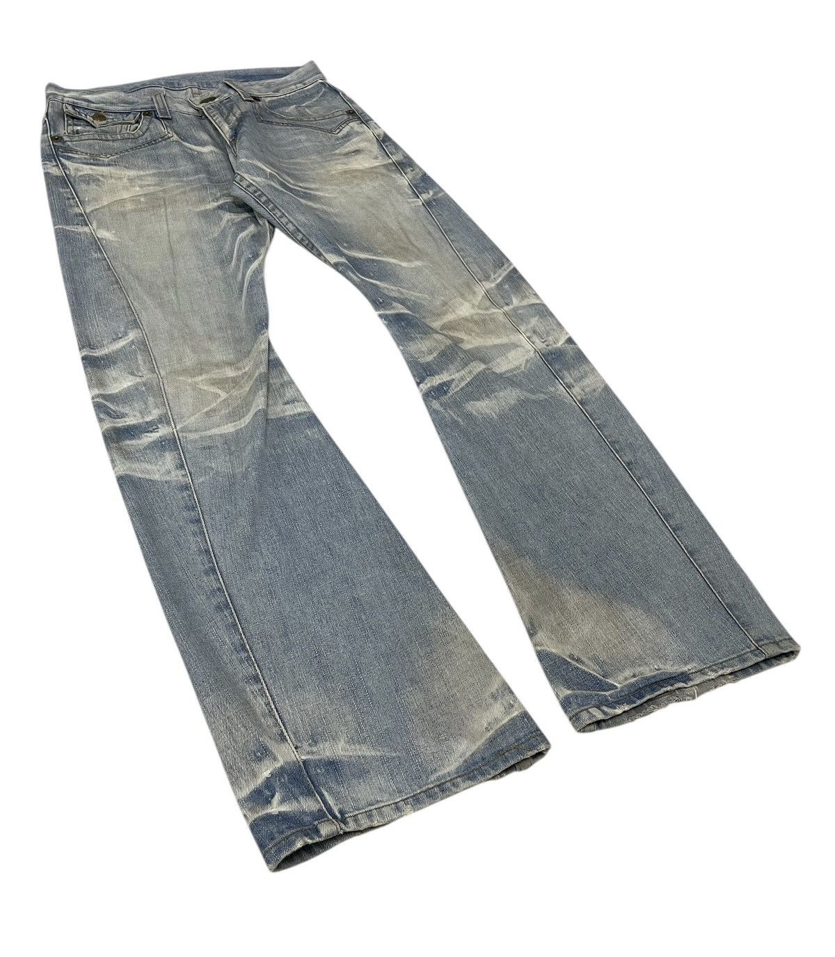 Hysteric Glamour RattleTrap Japan Flare Clawkmarks Jeans Mudwash Size US 31 - 2 Thumbnail
