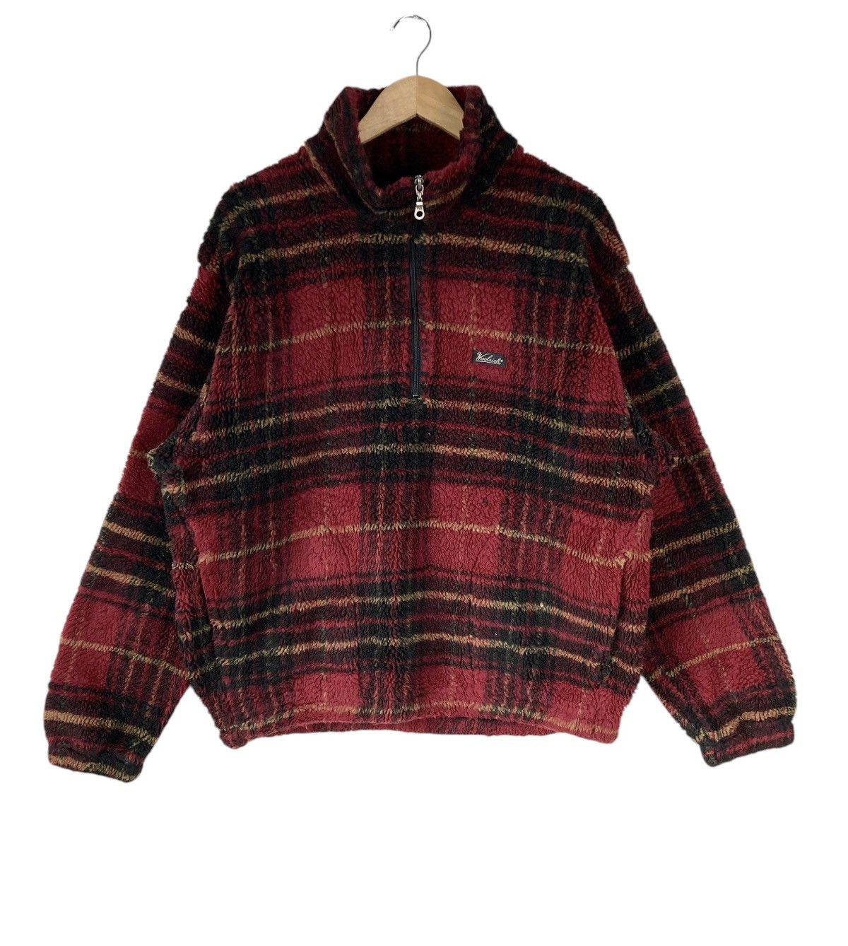 Vintage × Woolrich Woolen Mills Vintage Woolrich Half Zipper Faux Fur Deep Pile Fleece Size US L / EU 52-54 / 3 - 1 Thumbnail